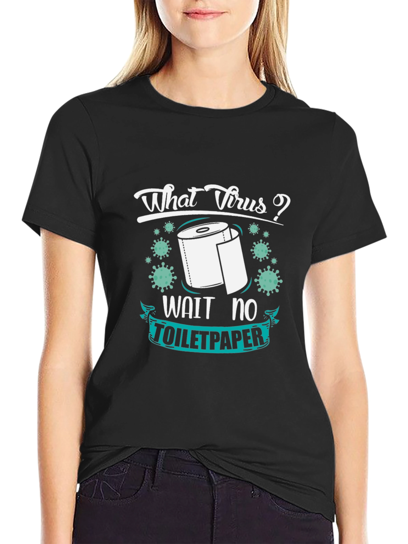 Funny Toilet Paper Virus Graphic T-Shirt