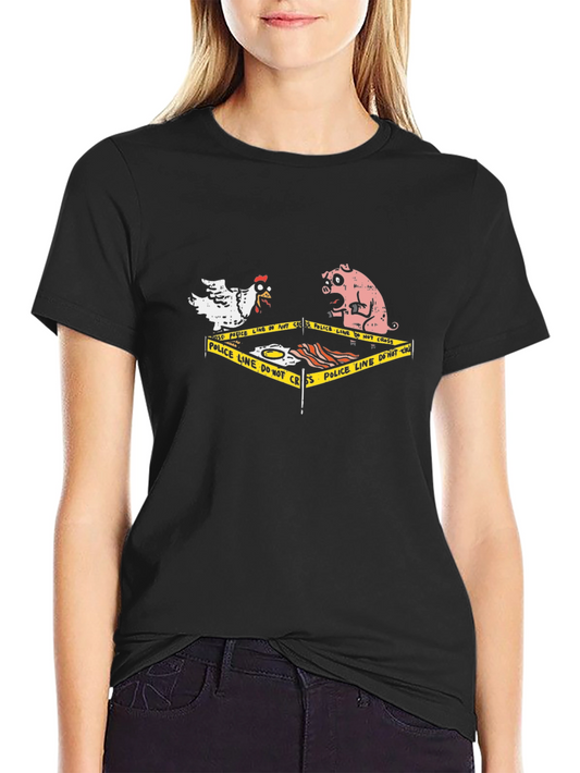 Crime Scene T-Shirt - Chicken Pig & Breakfast