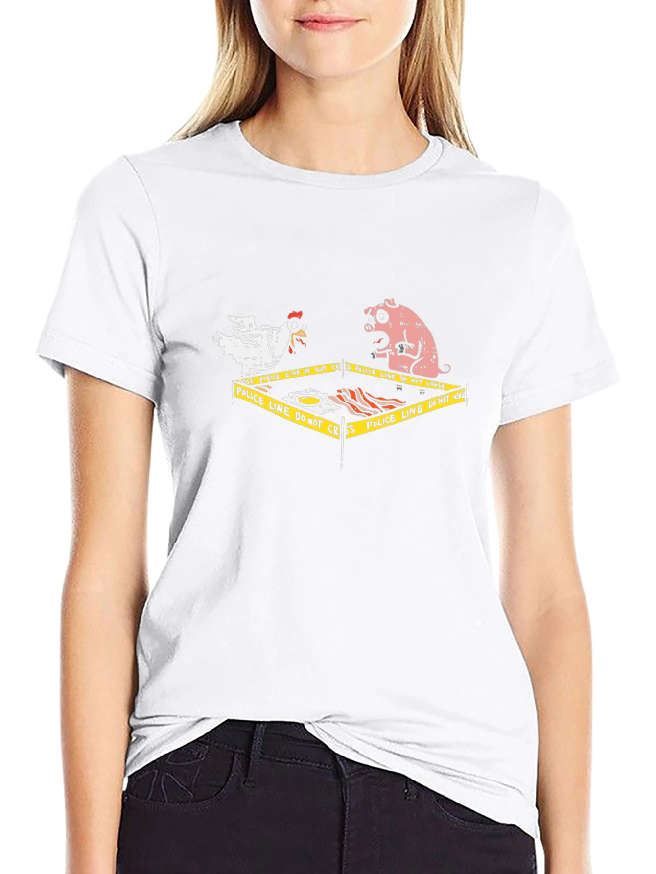 Crime Scene T-Shirt - Chicken Pig & Breakfast