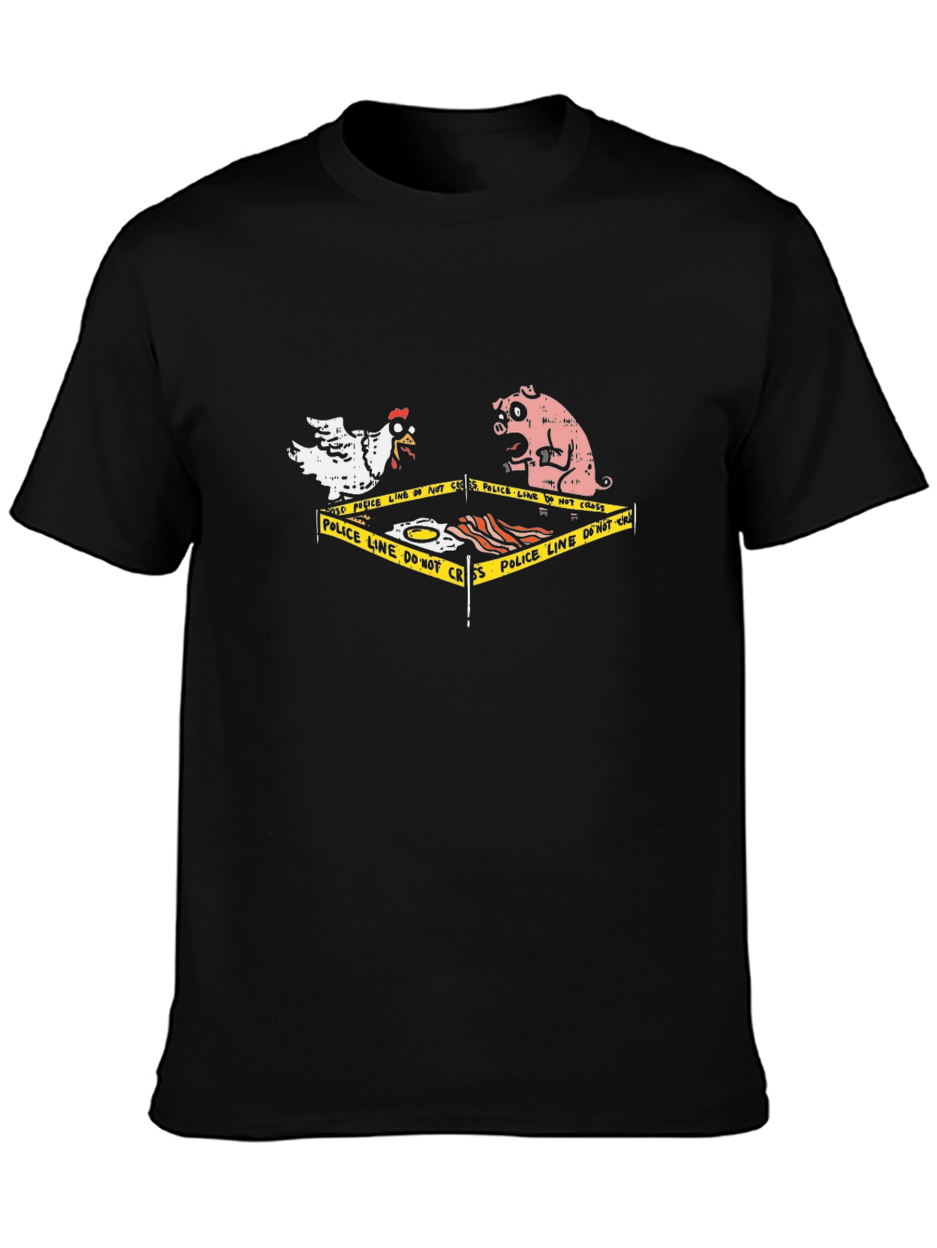 Crime Scene T-Shirt - Chicken Pig & Breakfast