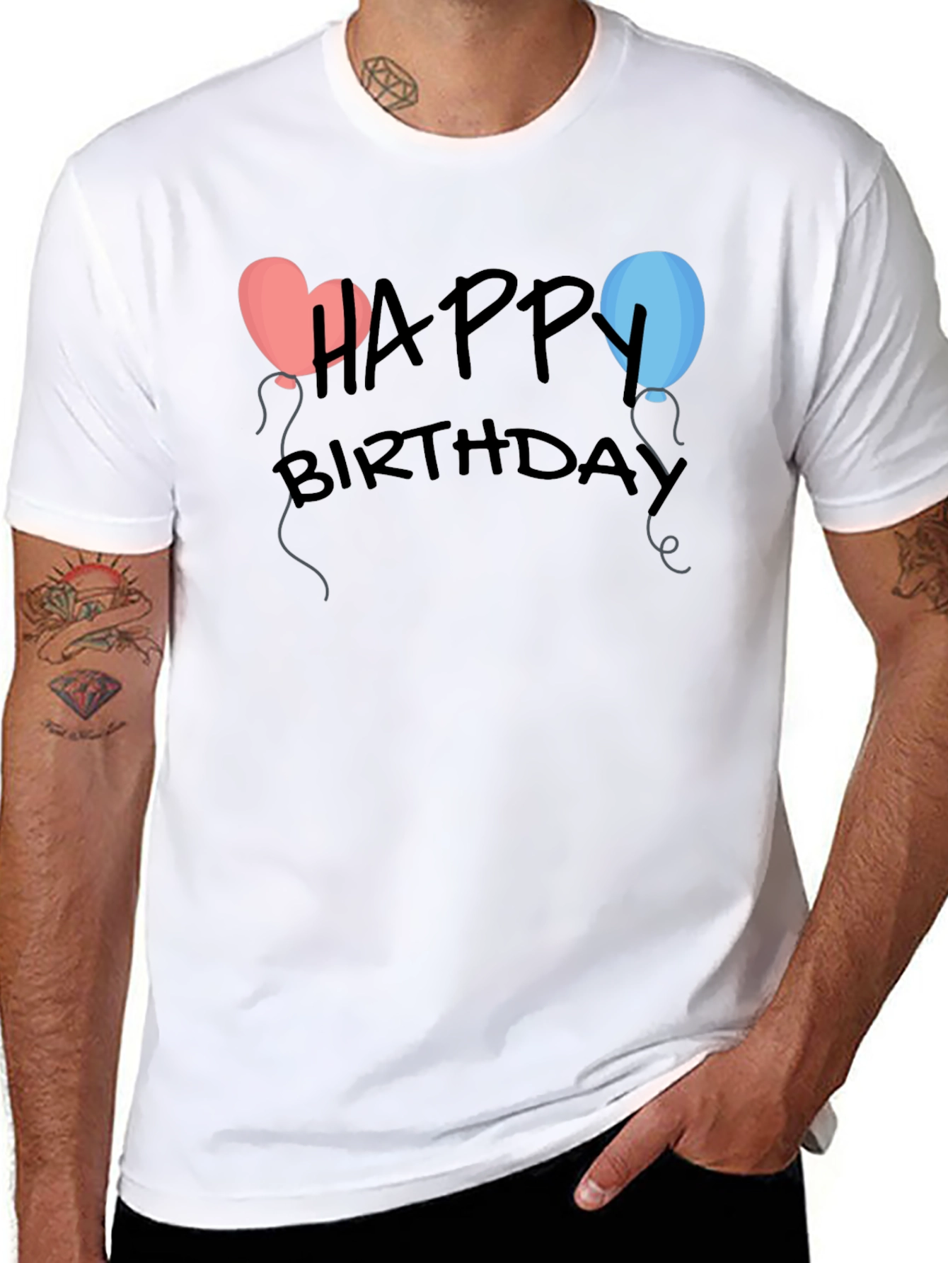Happy Birthday T-Shirt with Balloon Design