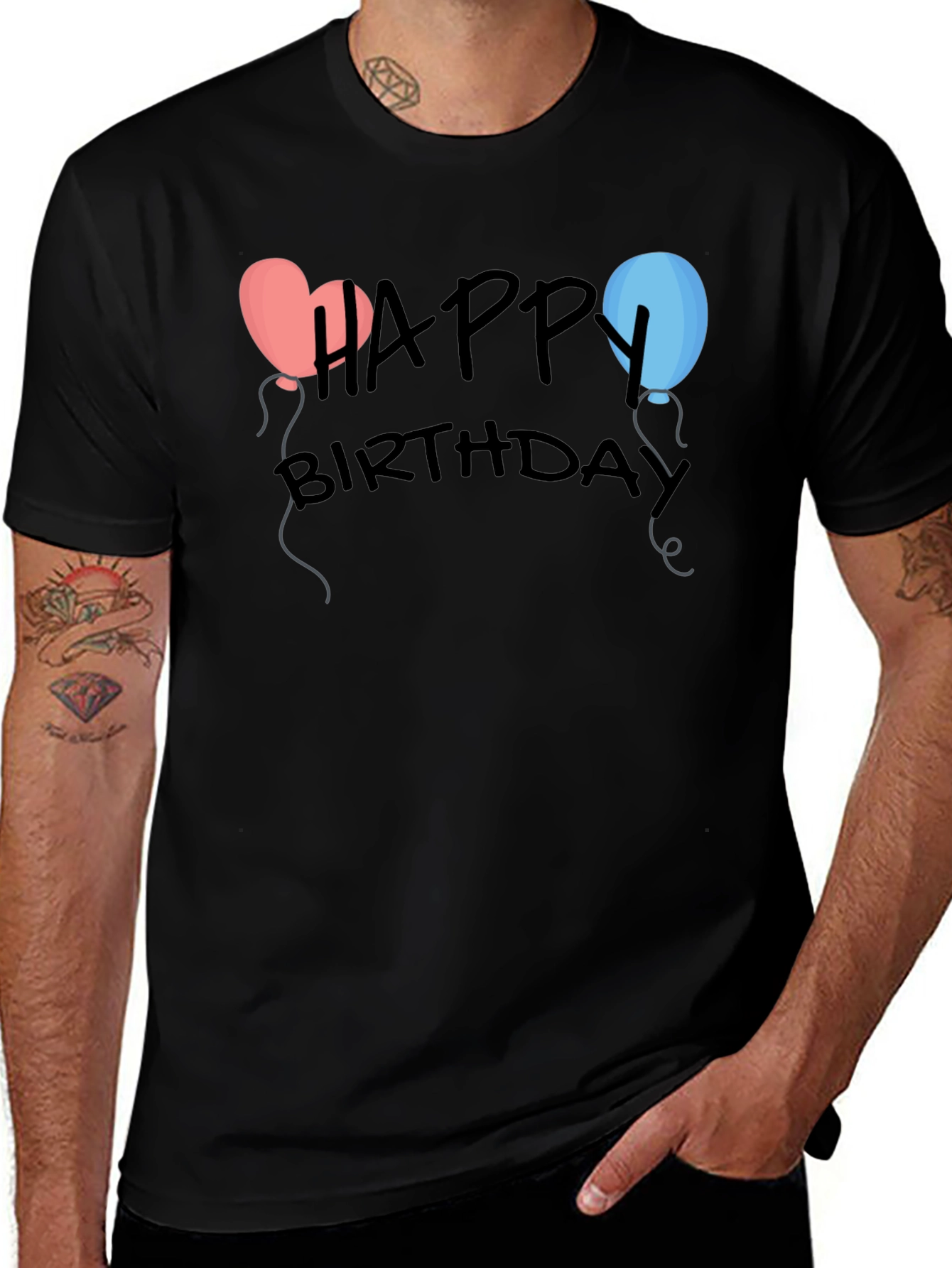 Happy Birthday T-Shirt with Balloon Design