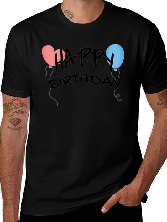 Happy Birthday T-Shirt with Balloon Design