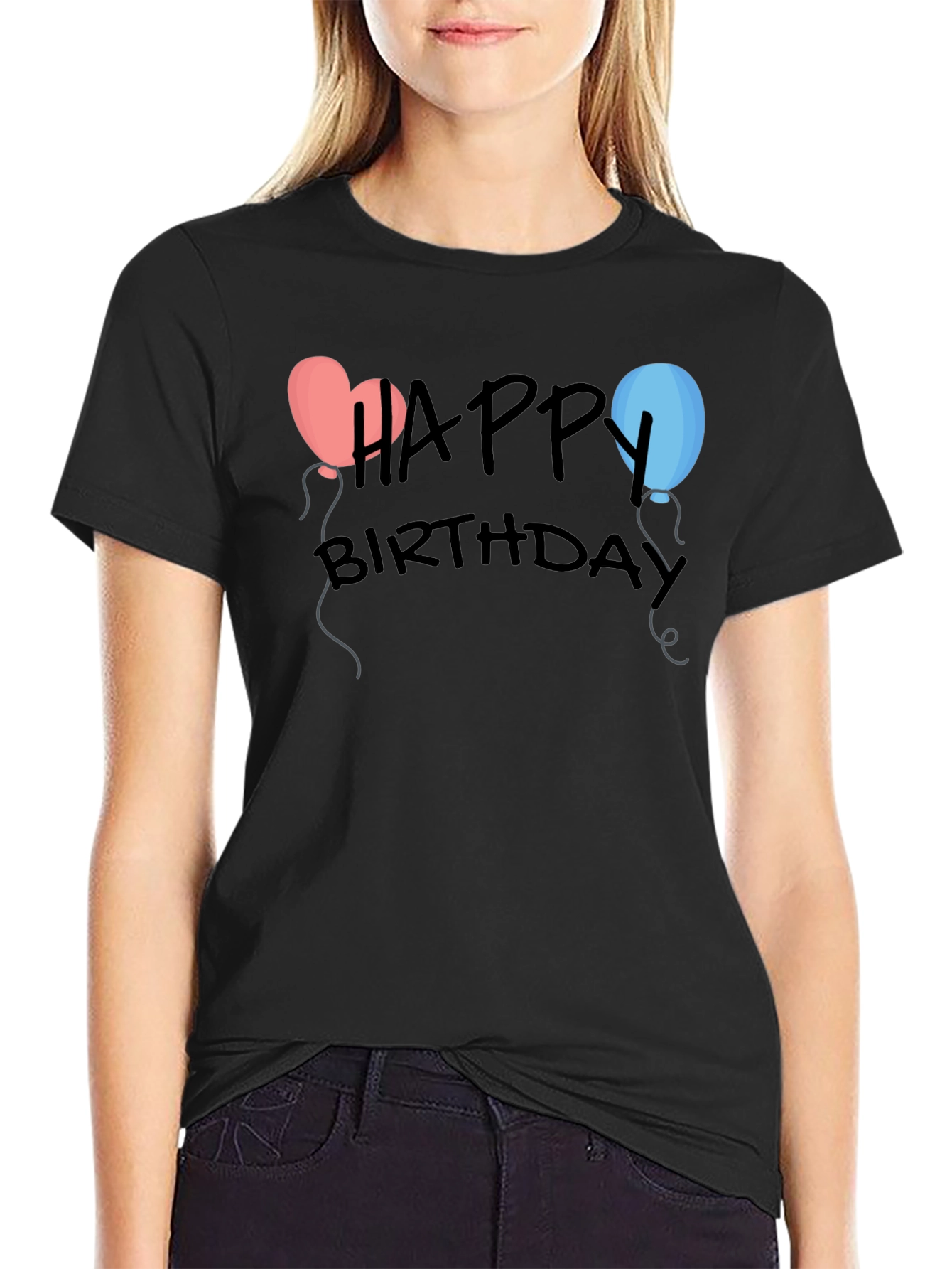 Happy Birthday T-Shirt with Balloon Design