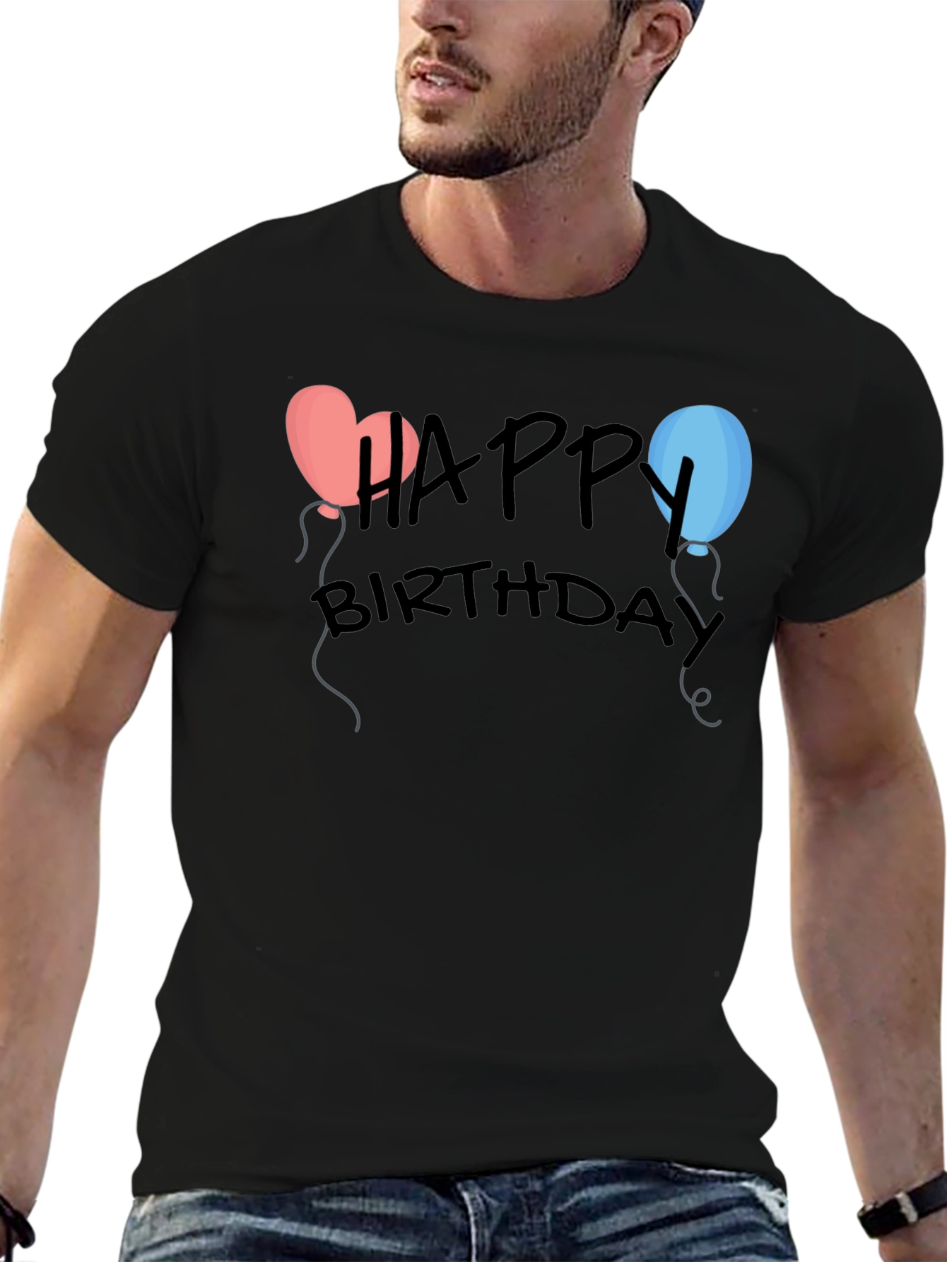 Happy Birthday T-Shirt with Balloon Design