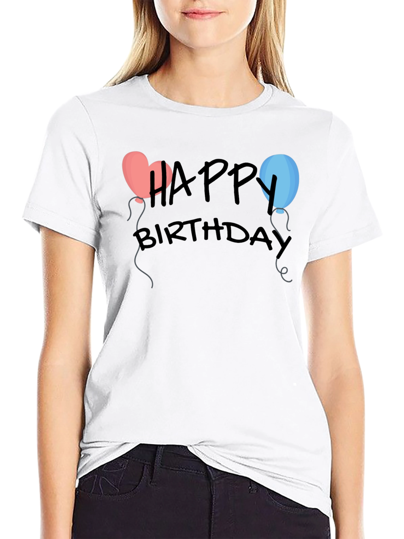 Happy Birthday T-Shirt with Balloon Design
