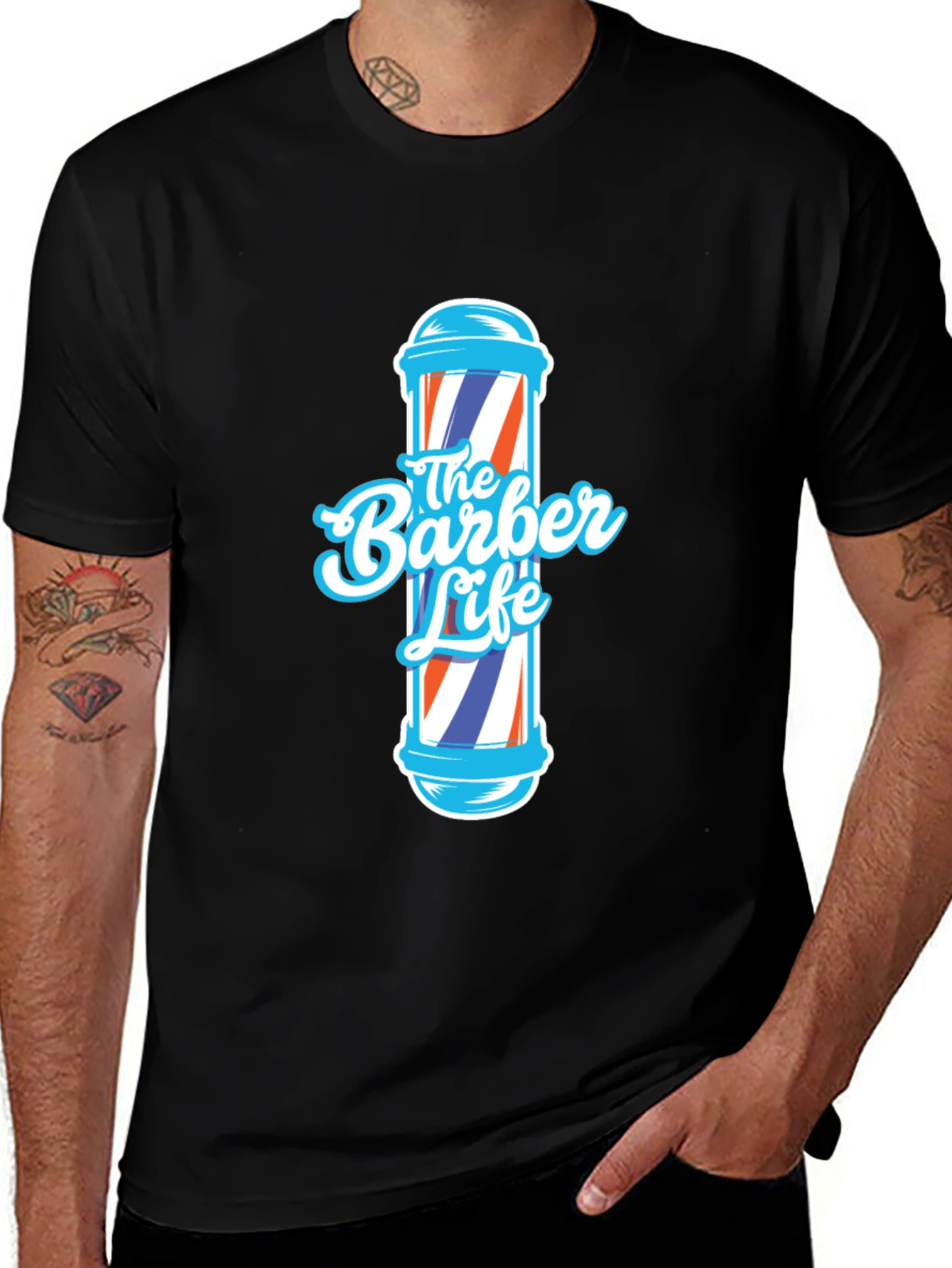 The Barber Life T-Shirt - Cool Barber Pole Design