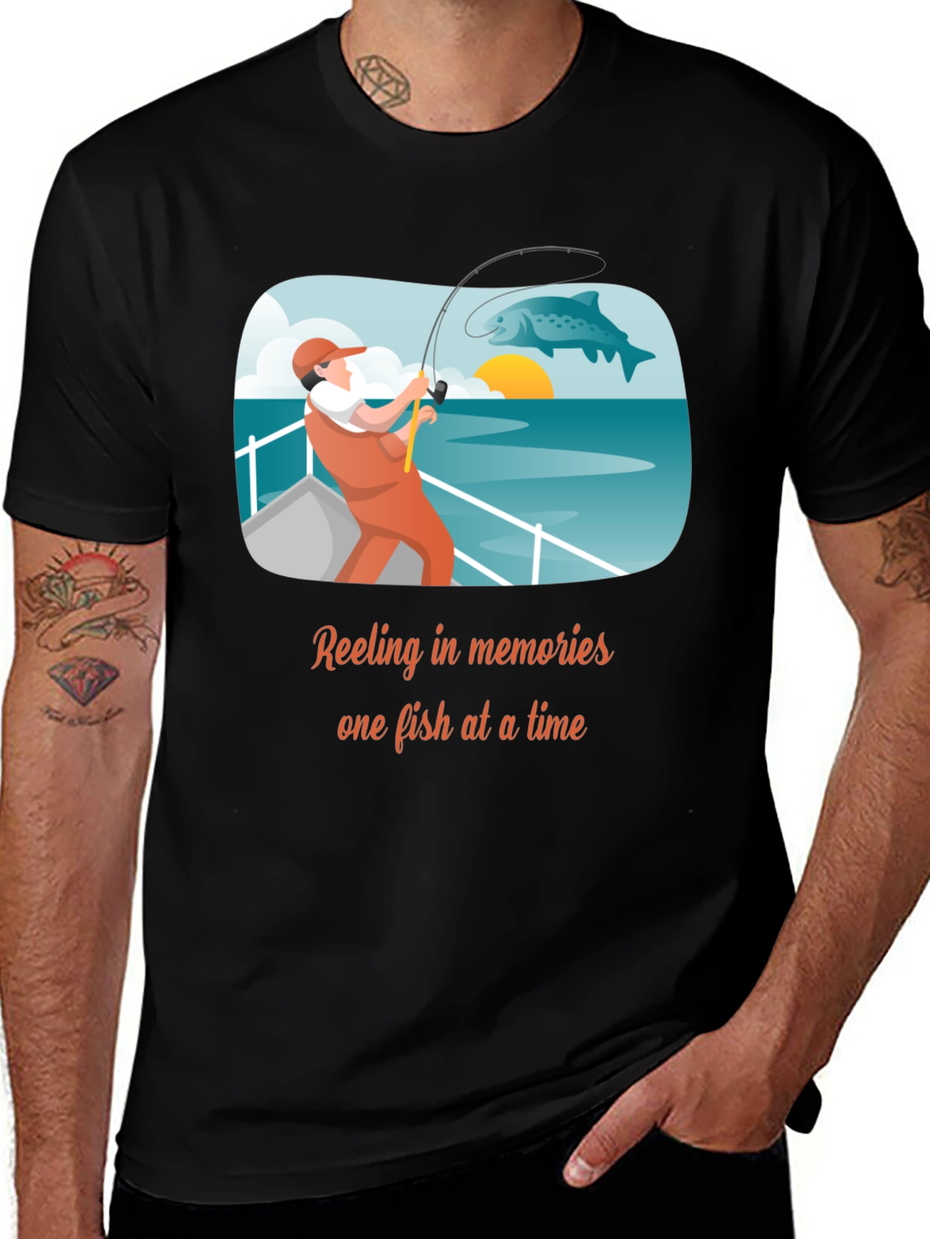 Fishing Memories T-Shirt - Angler Design
