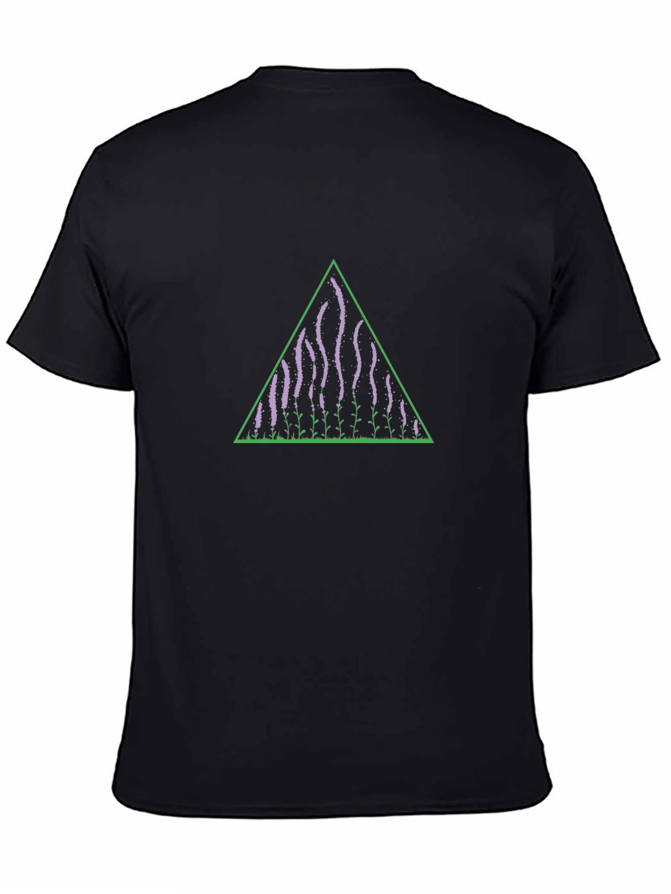 Lavender Field Triangle T-Shirt - Modern Graphic Tee