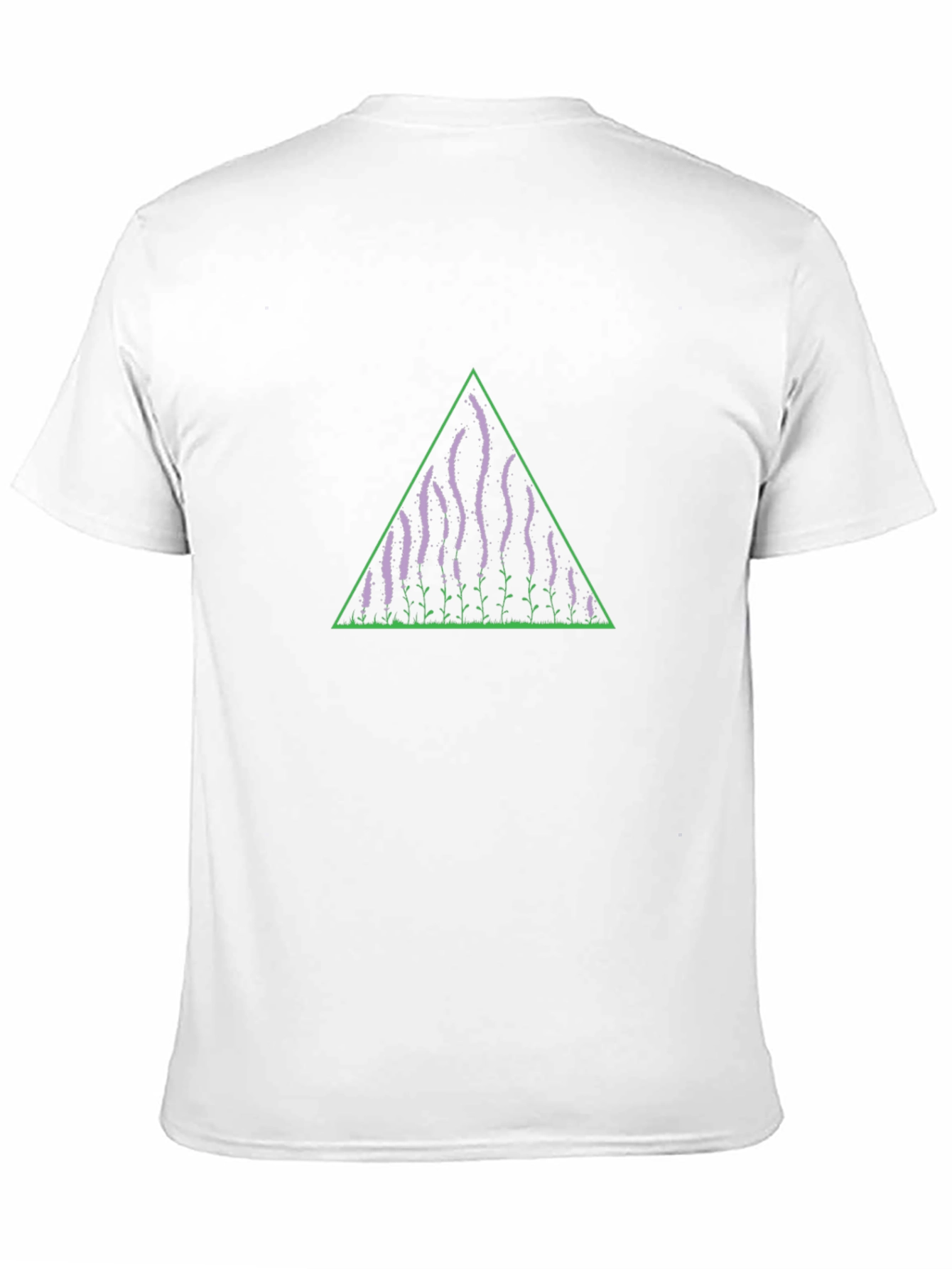 Lavender Field Triangle T-Shirt - Modern Graphic Tee