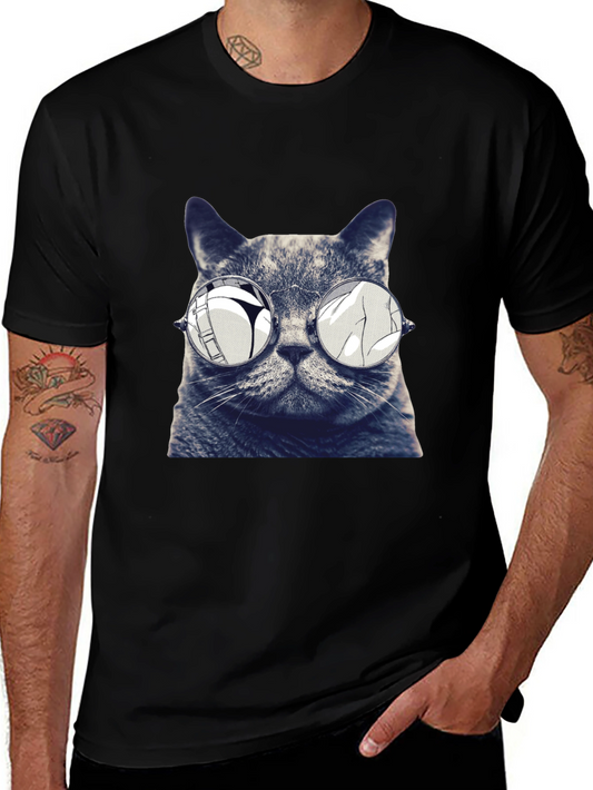Cool Cat Tee - Reflective Sunglasses