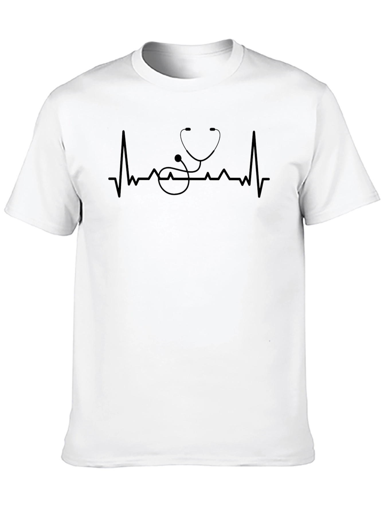 Stethoscope Heartbeat Graphic Tee - Medical Shirt
