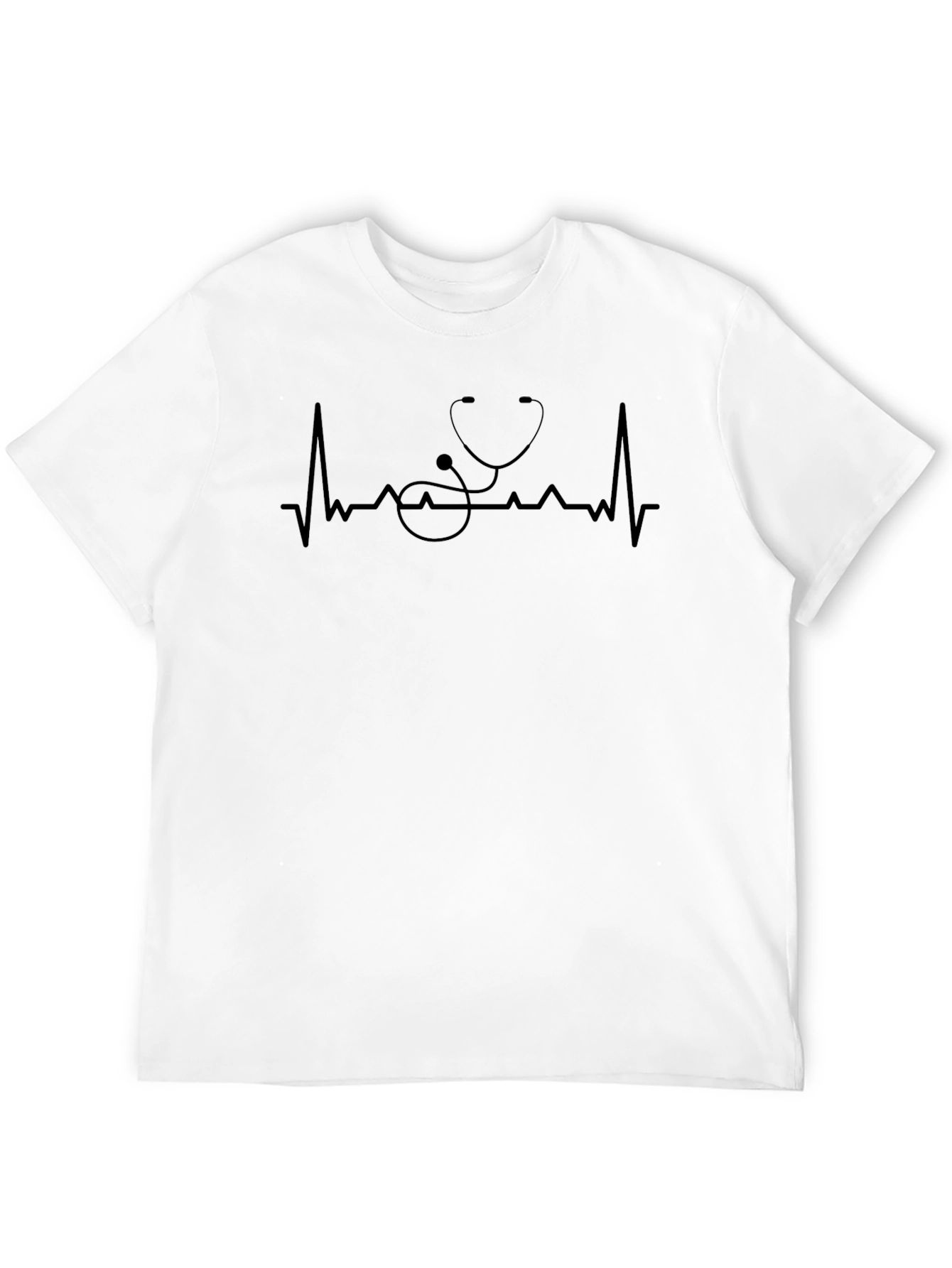 Stethoscope Heartbeat Graphic Tee - Medical Shirt
