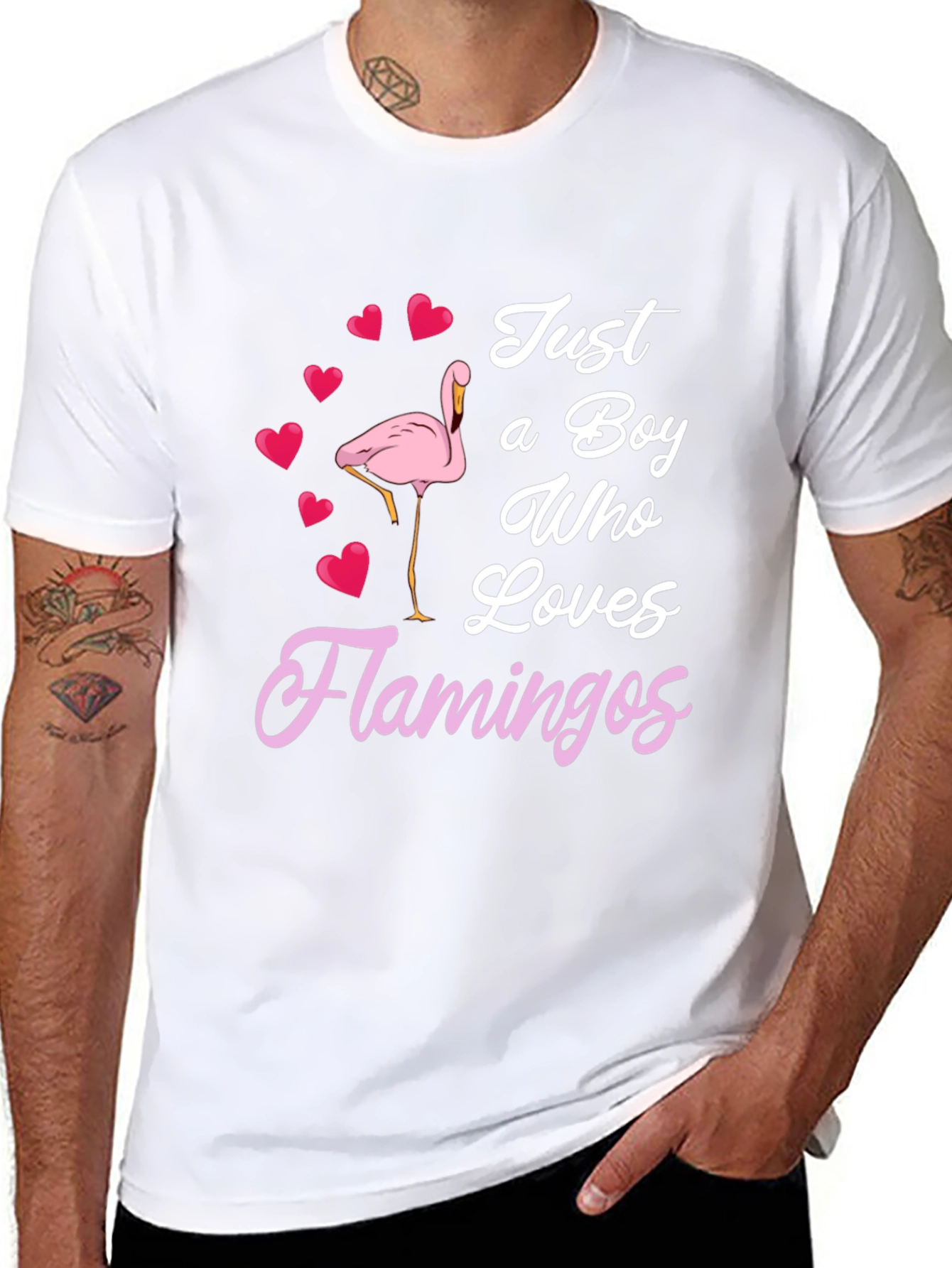 Boy Who Loves Flamingos T-Shirt