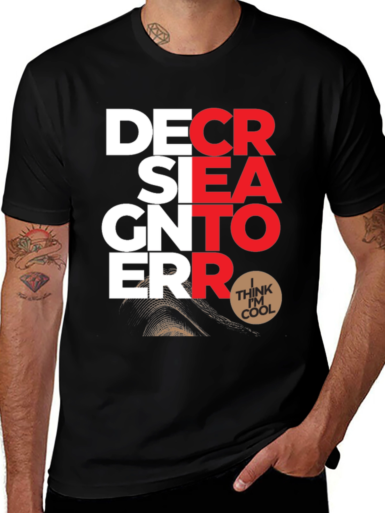Designer Error Graphic Print T-Shirt