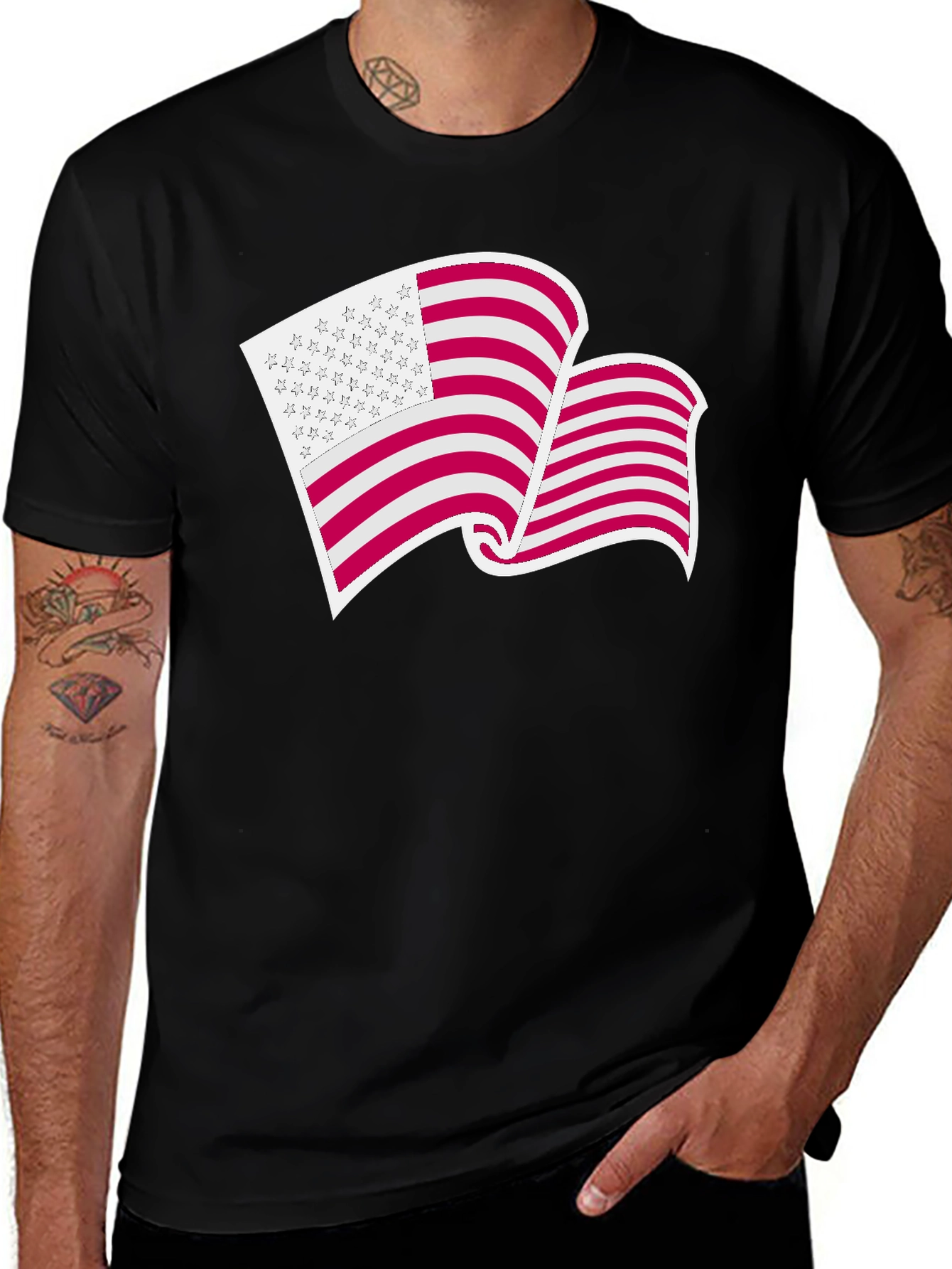 USA Flag Graphic T-Shirt - Patriotic Pride