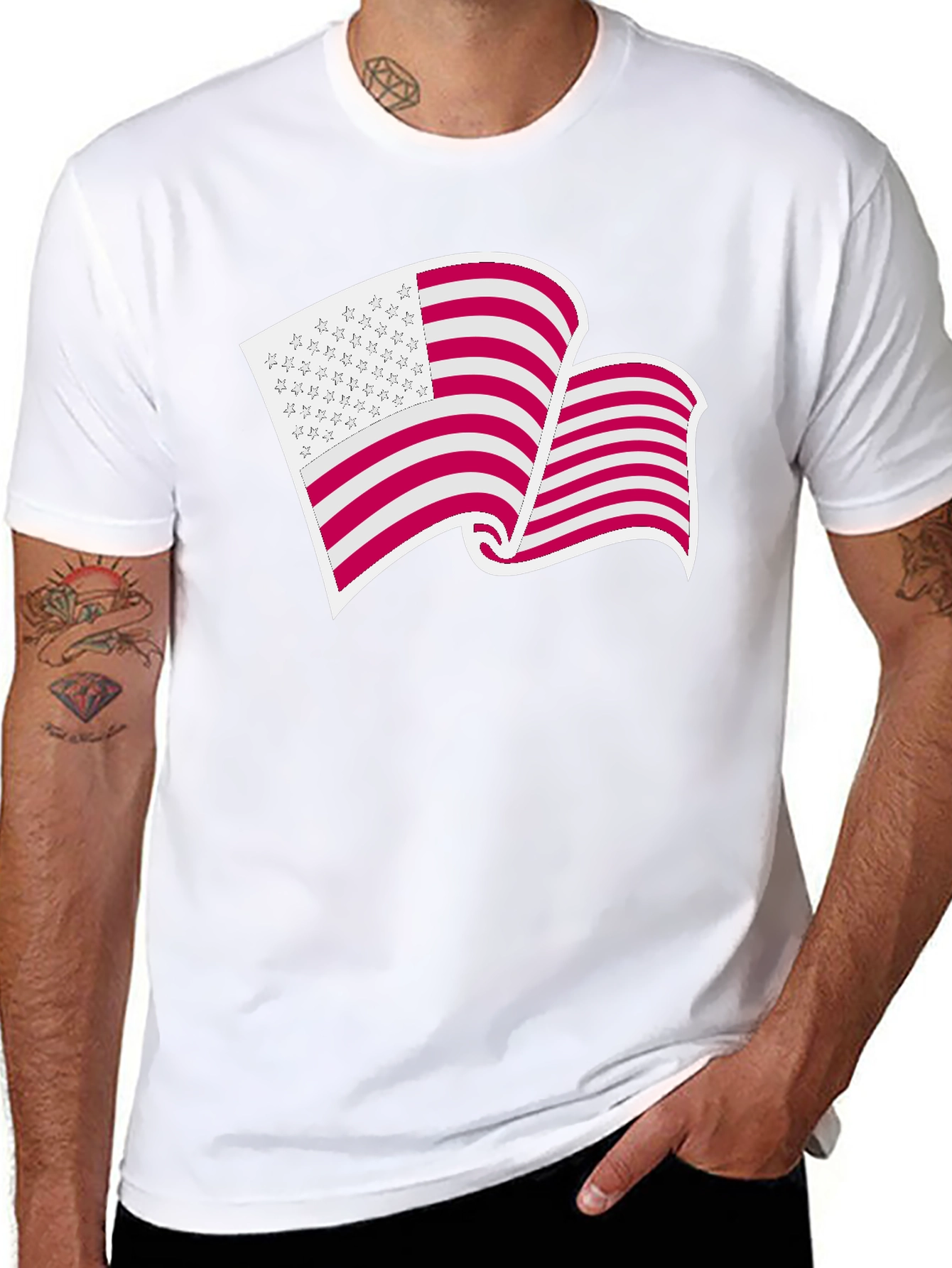 USA Flag Graphic T-Shirt - Patriotic Pride