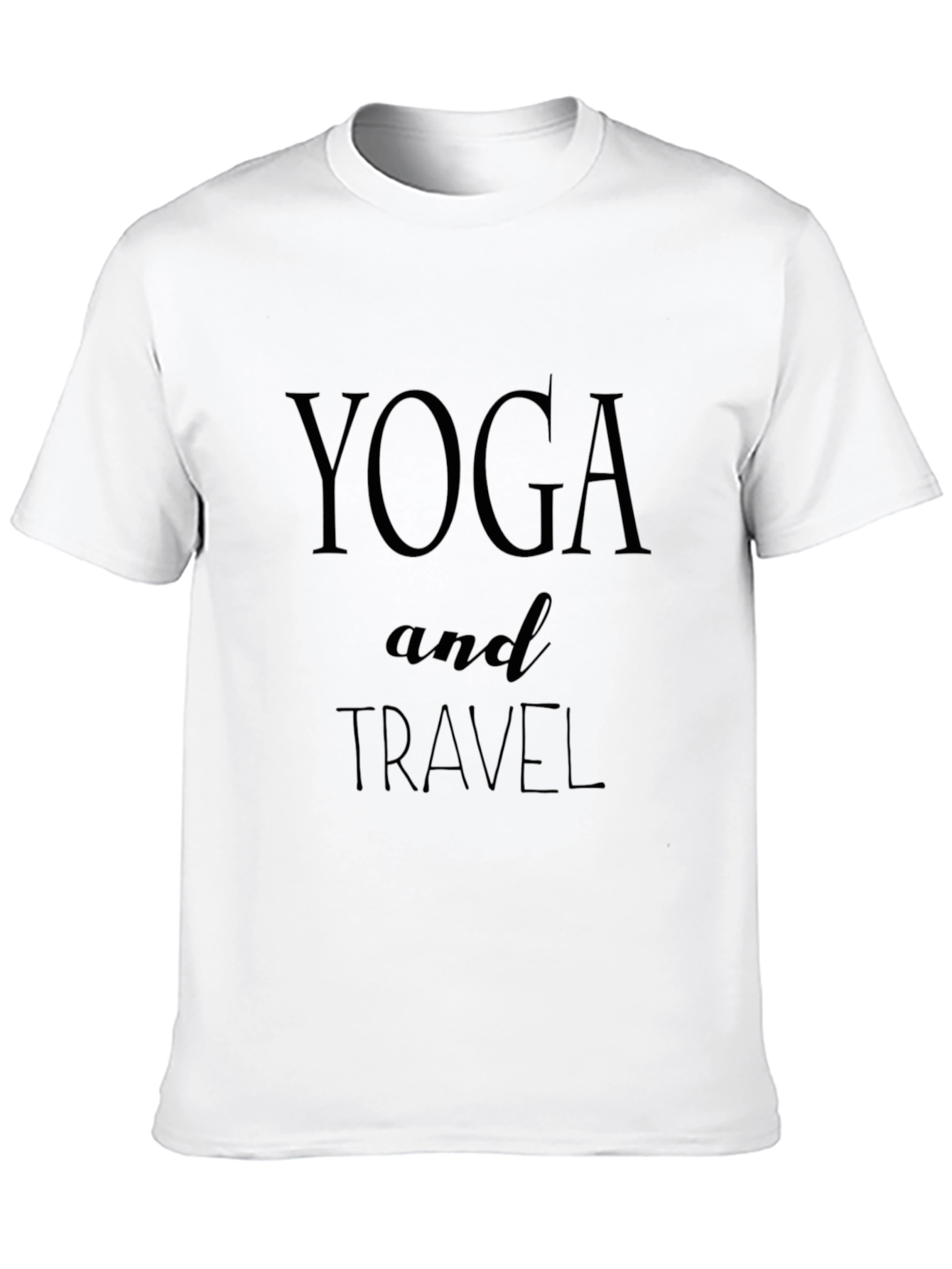 Yoga and Travel Graphic Tee - Unisex Black T-Shirt