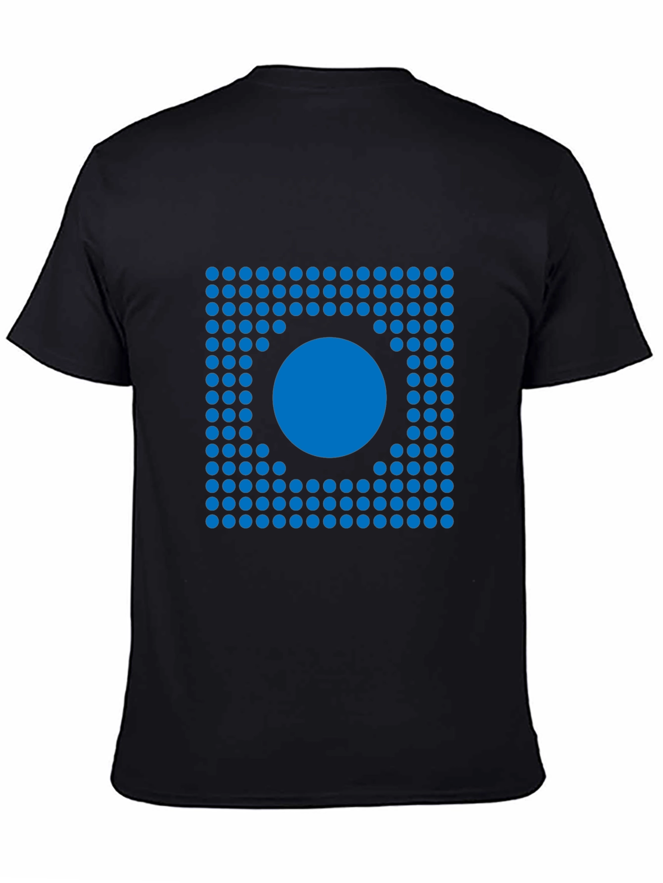 Abstract Circle Graphic Print Black T-Shirt