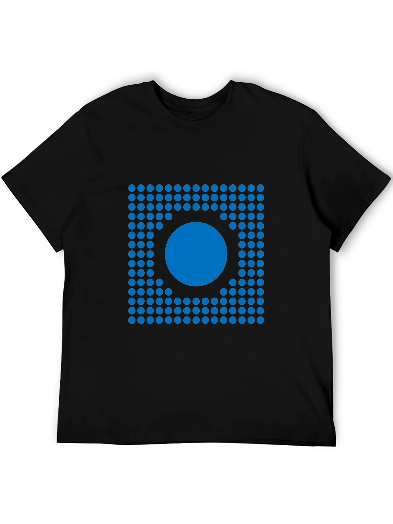 Abstract Circle Graphic Print Black T-Shirt