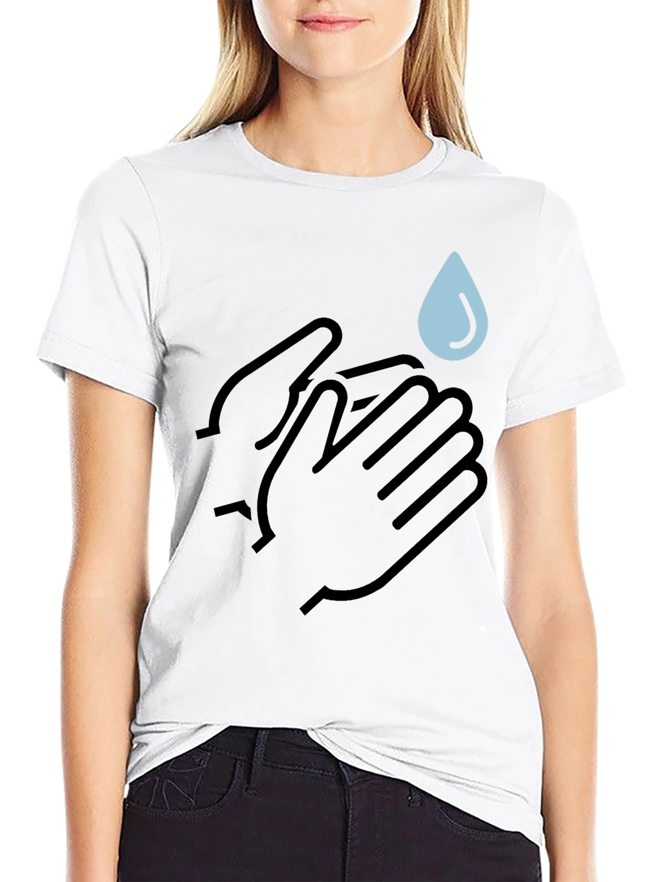 Wash Your Hands Black Tee