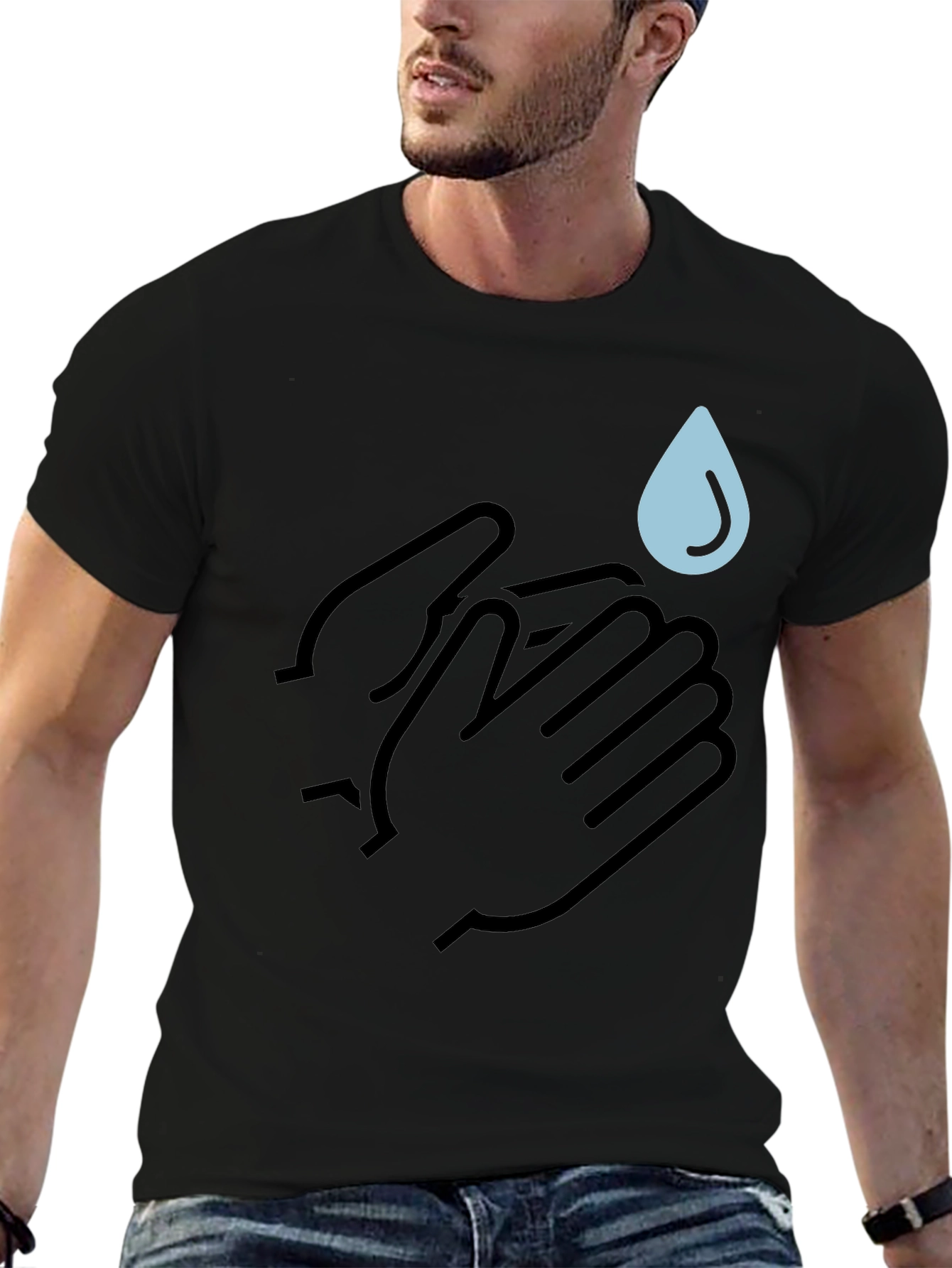 Wash Your Hands Black Tee