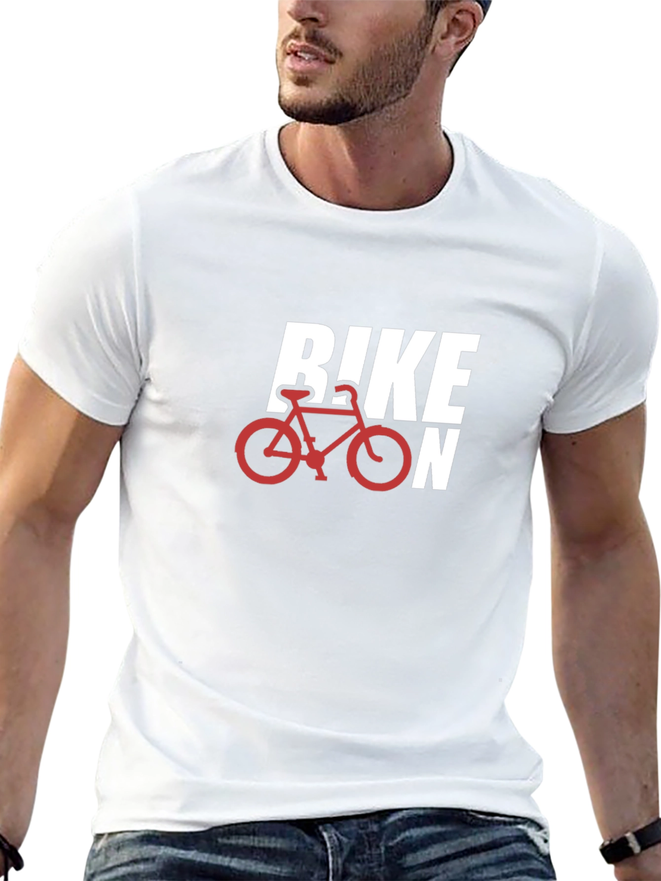 Bike On Black Graphic T-Shirt