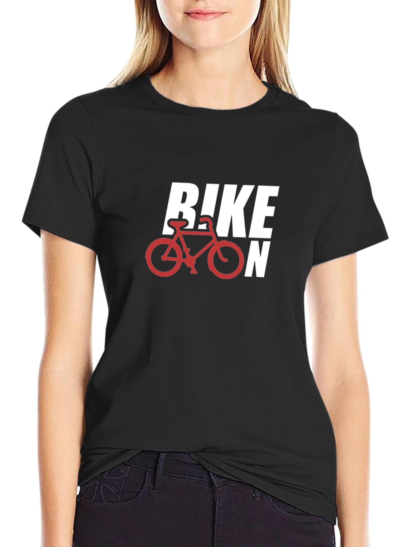 Bike On Black Graphic T-Shirt