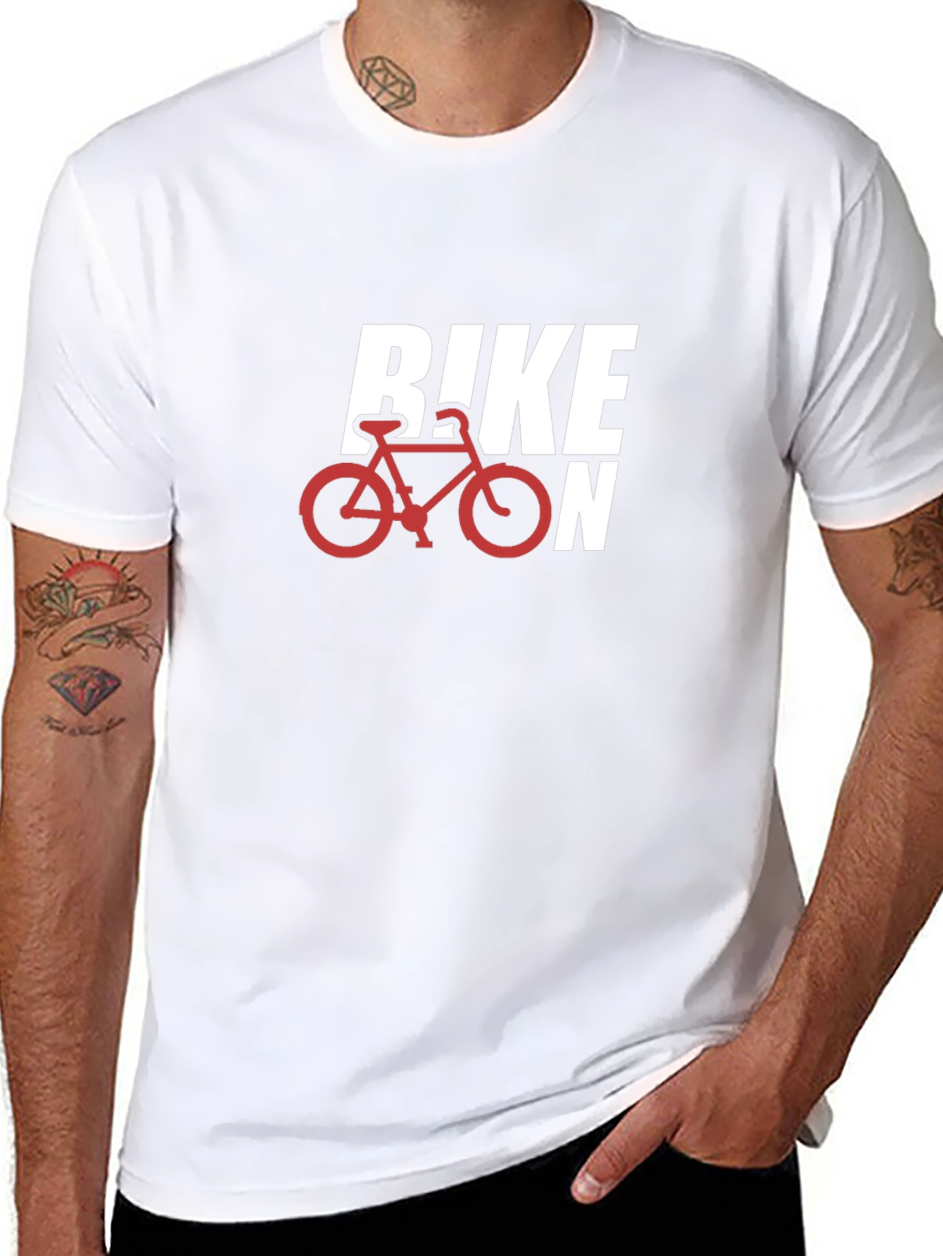 Bike On Black Graphic T-Shirt