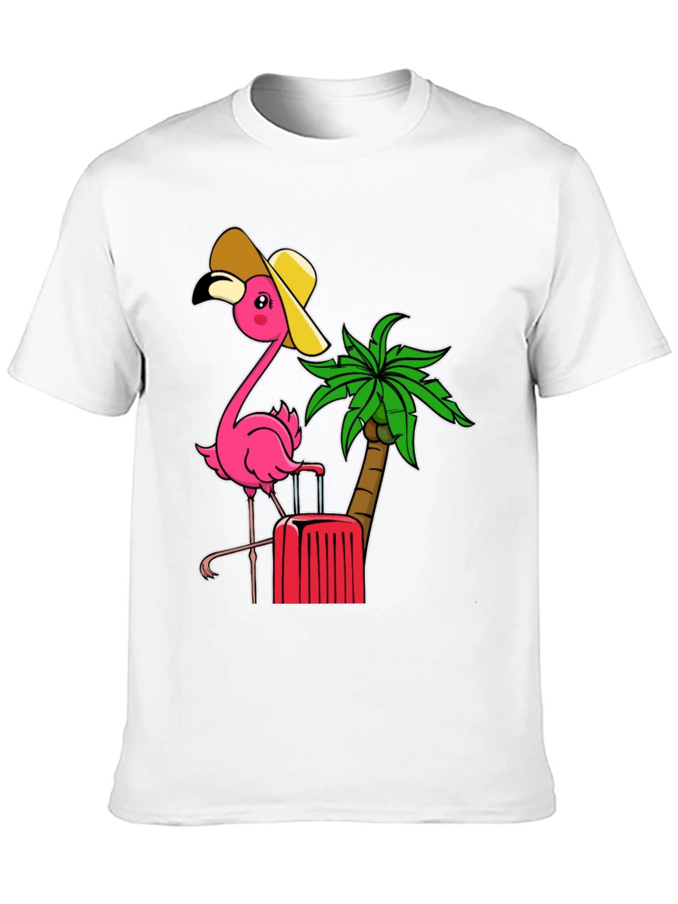Tropical Flamingo Vacation Graphic Tee