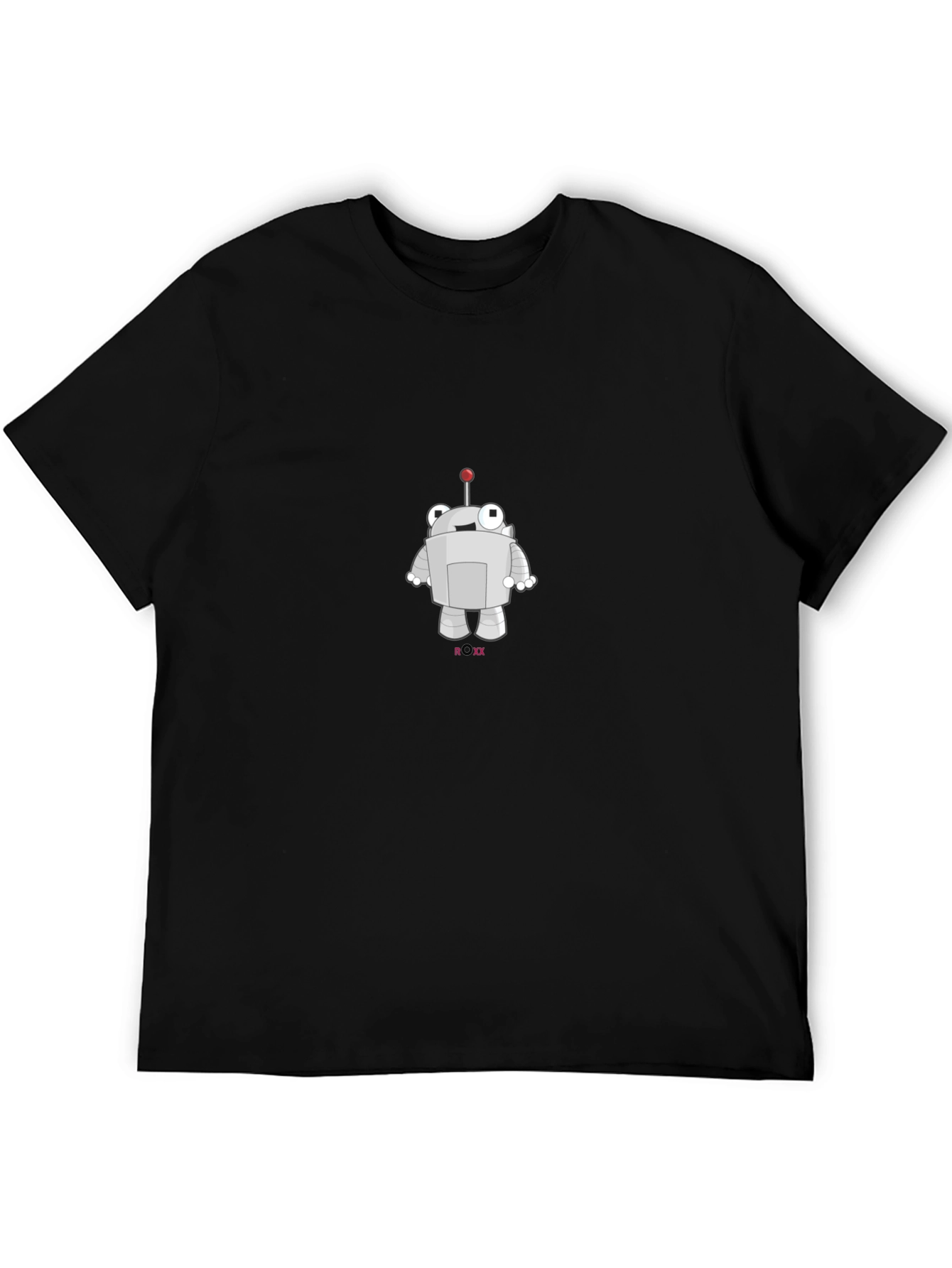 Robot Graphic Tee - Black Casual T-Shirt