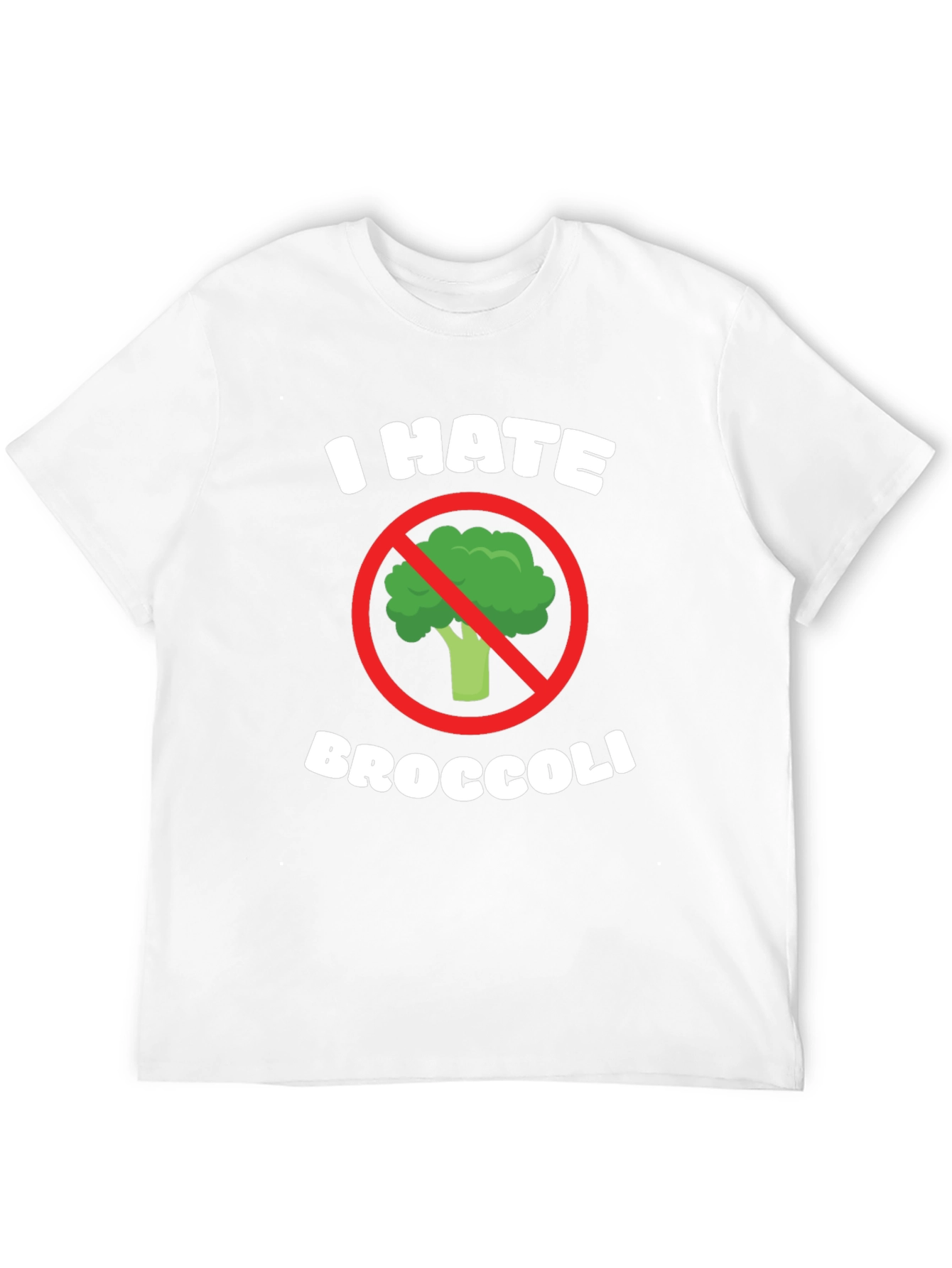 I Hate Broccoli Graphic Tee - Black T-Shirt