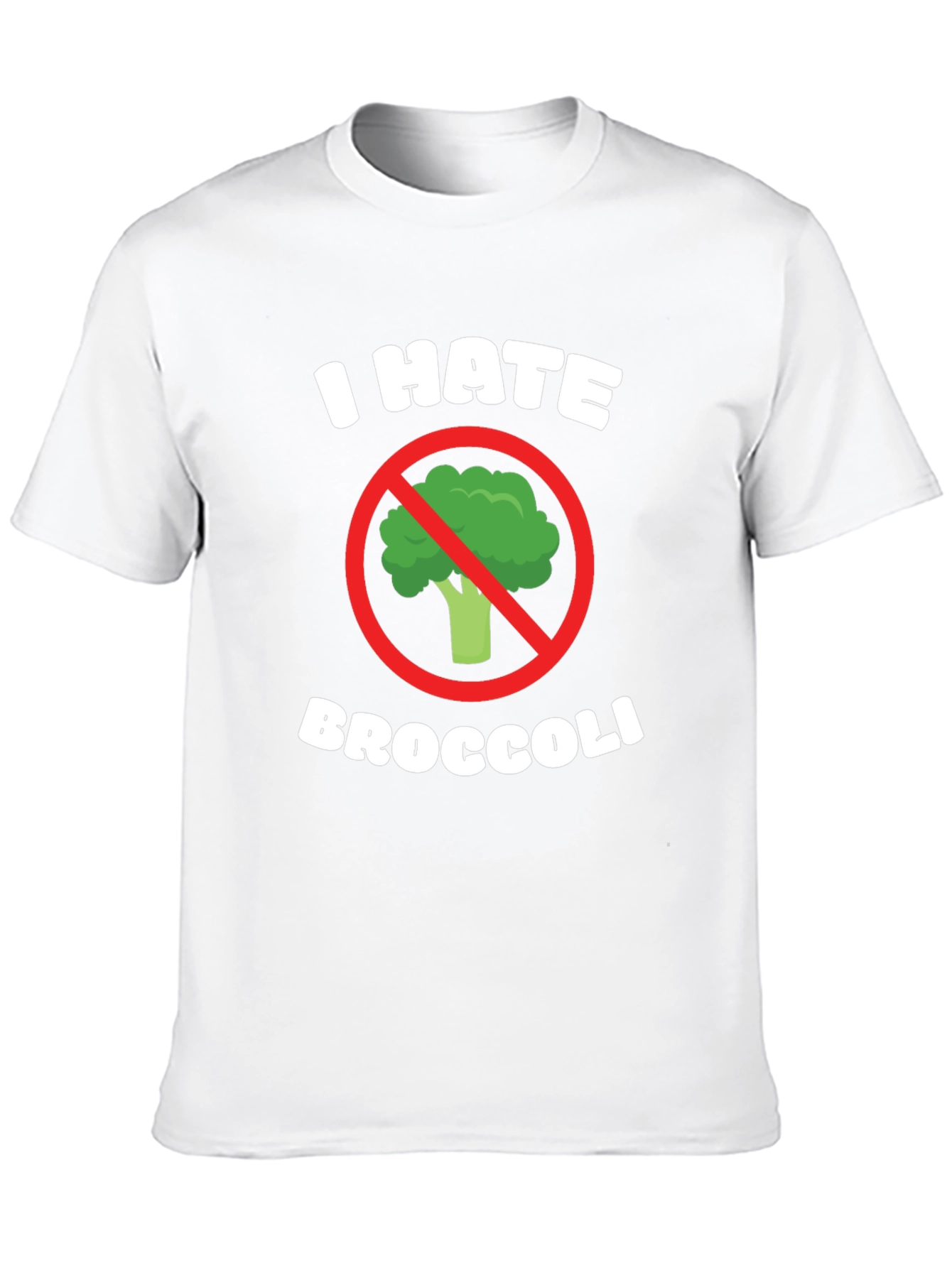 I Hate Broccoli Graphic Tee - Black T-Shirt
