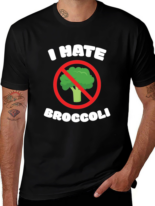 I Hate Broccoli Graphic Tee - Black T-Shirt