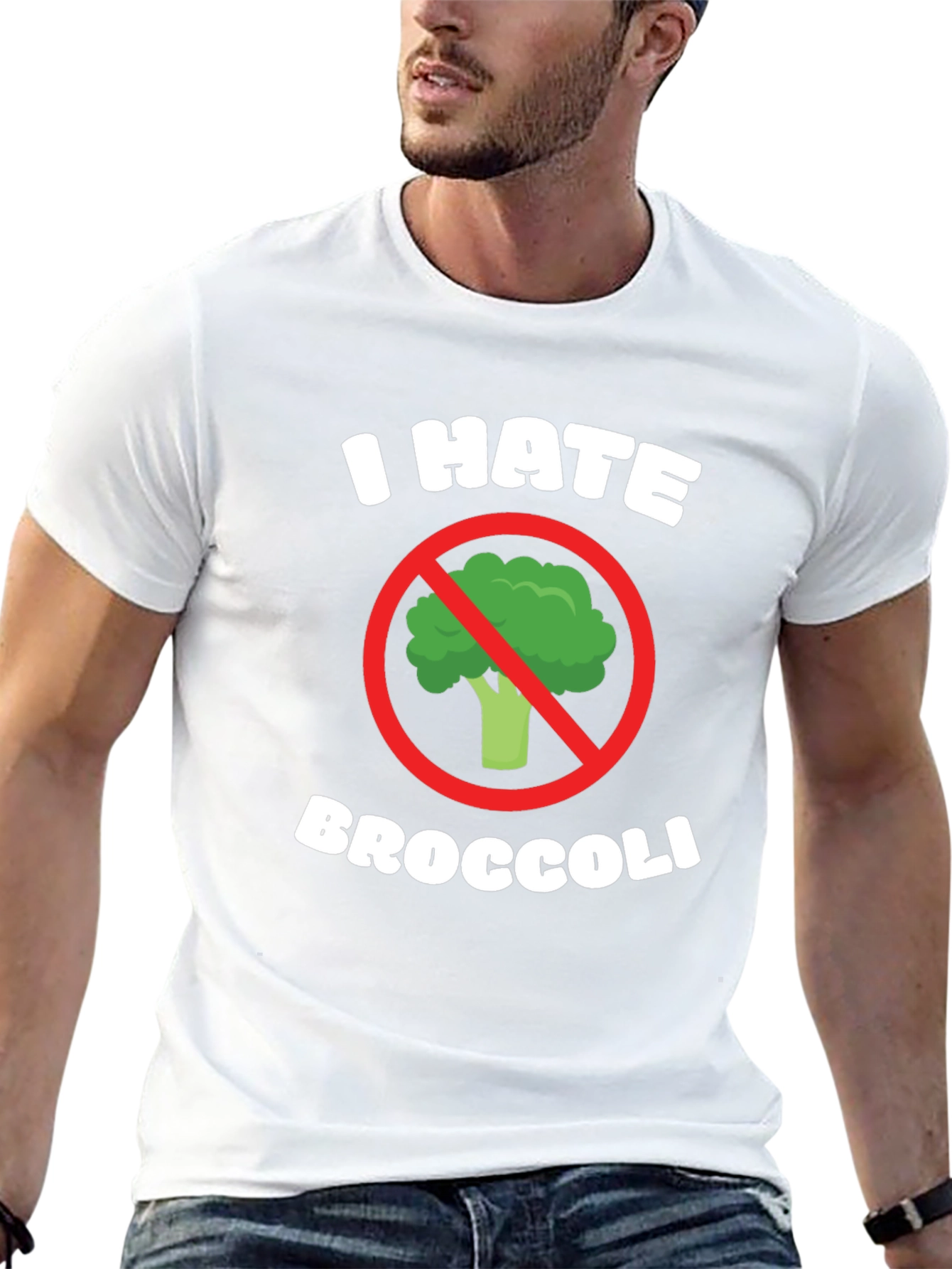 I Hate Broccoli Graphic Tee - Black T-Shirt