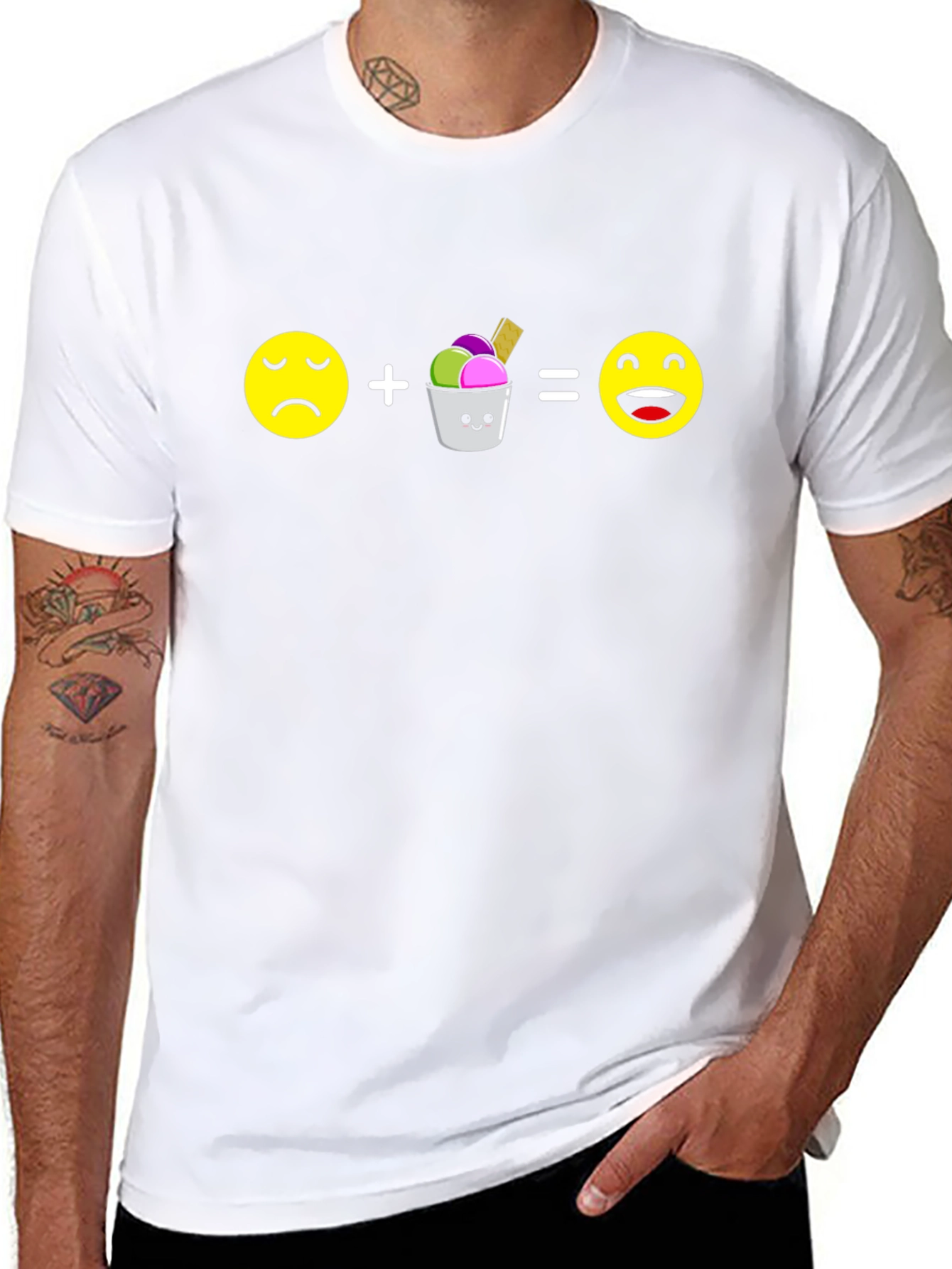 Sad Plus Ice Cream Equals Happy T-Shirt