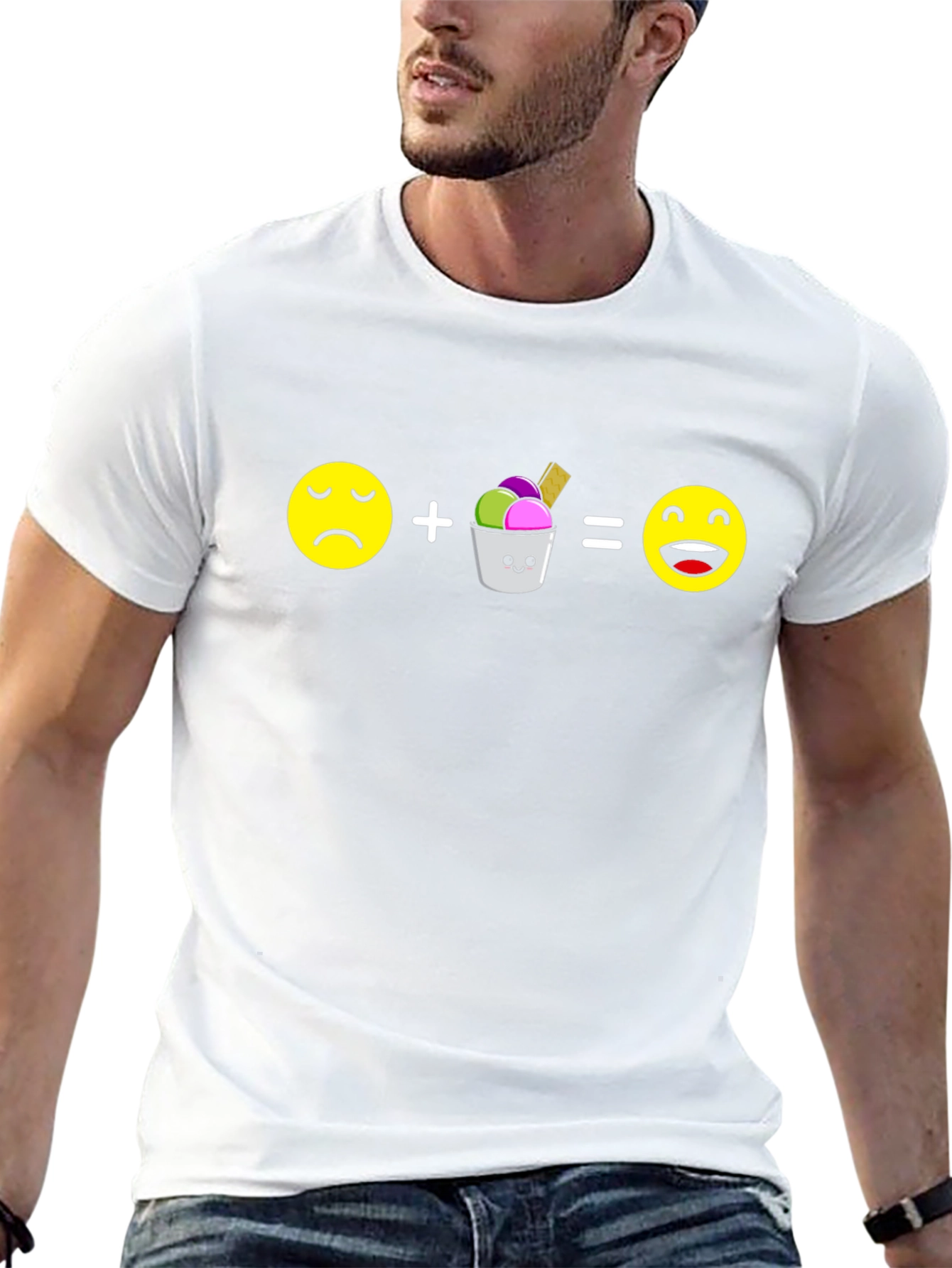 Sad Plus Ice Cream Equals Happy T-Shirt