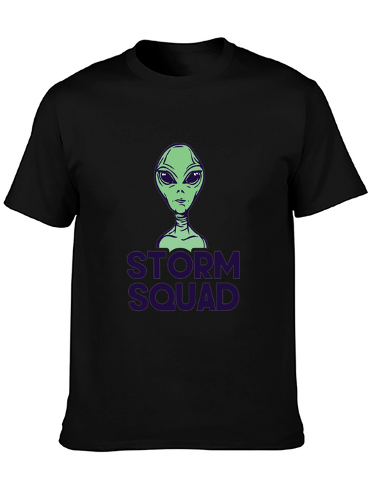 Storm Squad Alien Graphic T-Shirt - Mens Black Tee