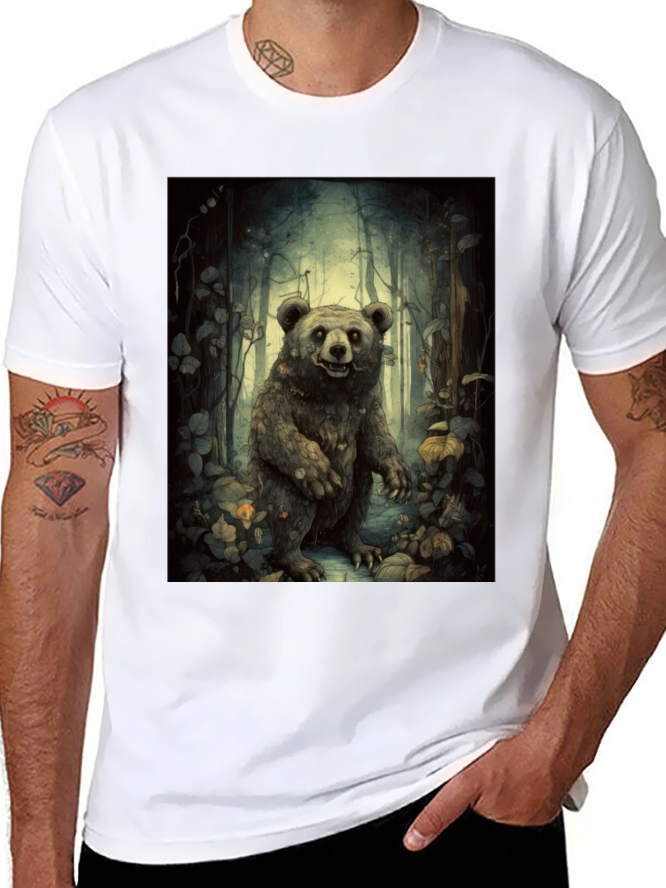 Whimsical Bear Forest T-Shirt