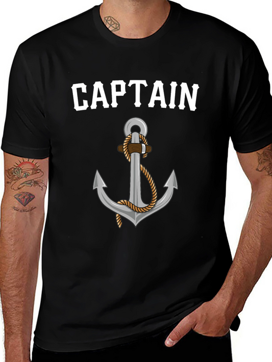 Captain Anchor Graphic T-Shirt - Nautical Theme