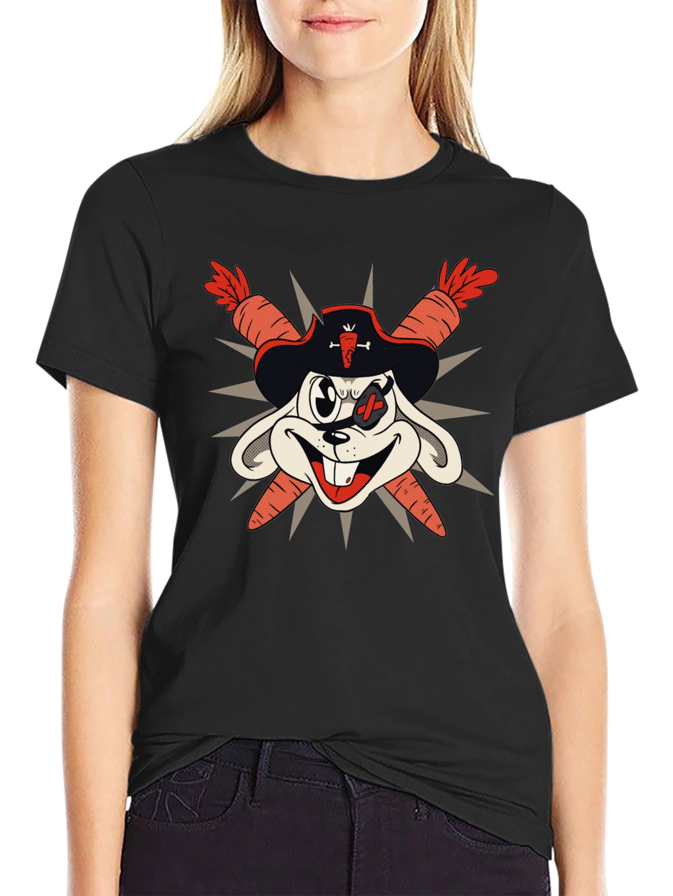 Pirate Bunny T-Shirt - Carrot Swords