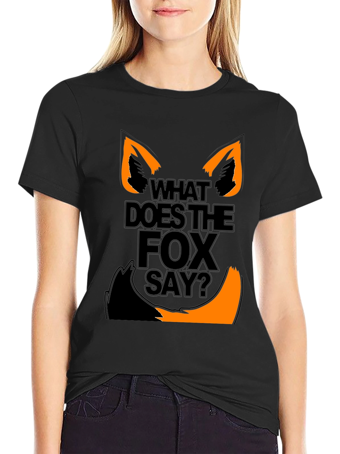 What Does the Fox Say? Graphic Tee - Black