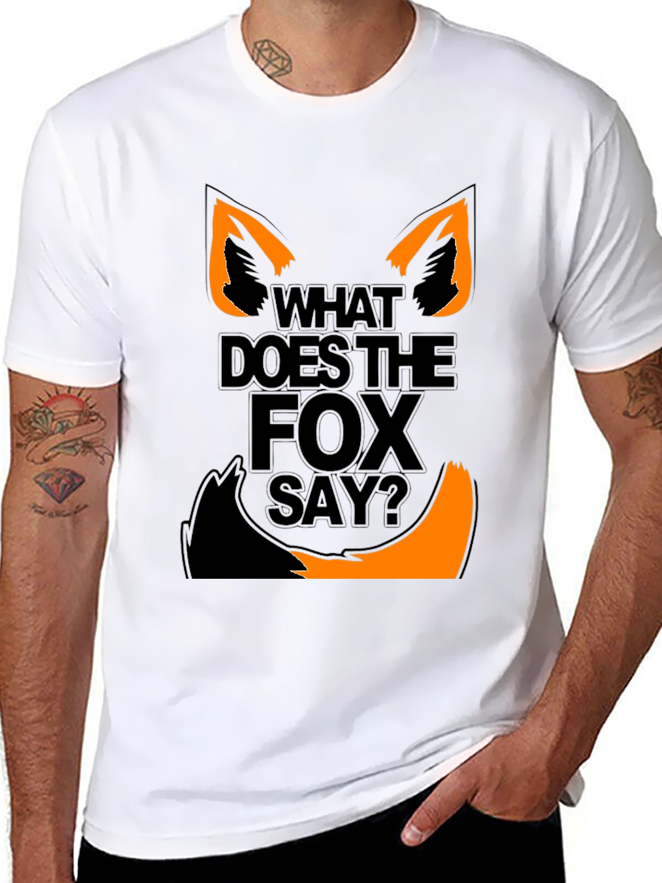 What Does the Fox Say? Graphic Tee - Black