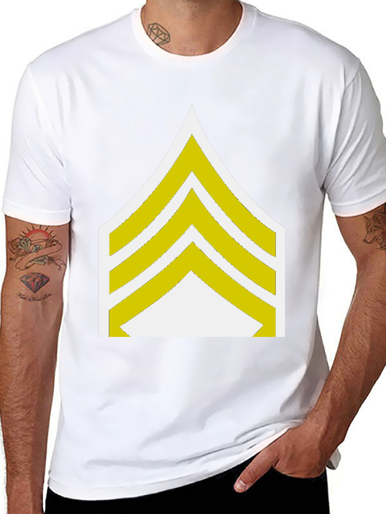 Black Sergeant Stripes T-Shirt