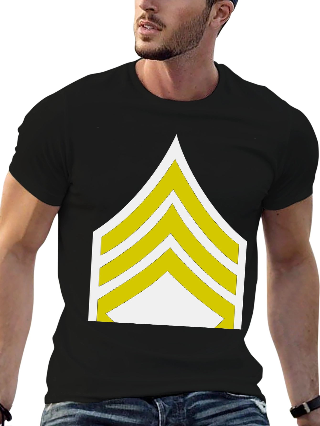 Black Sergeant Stripes T-Shirt