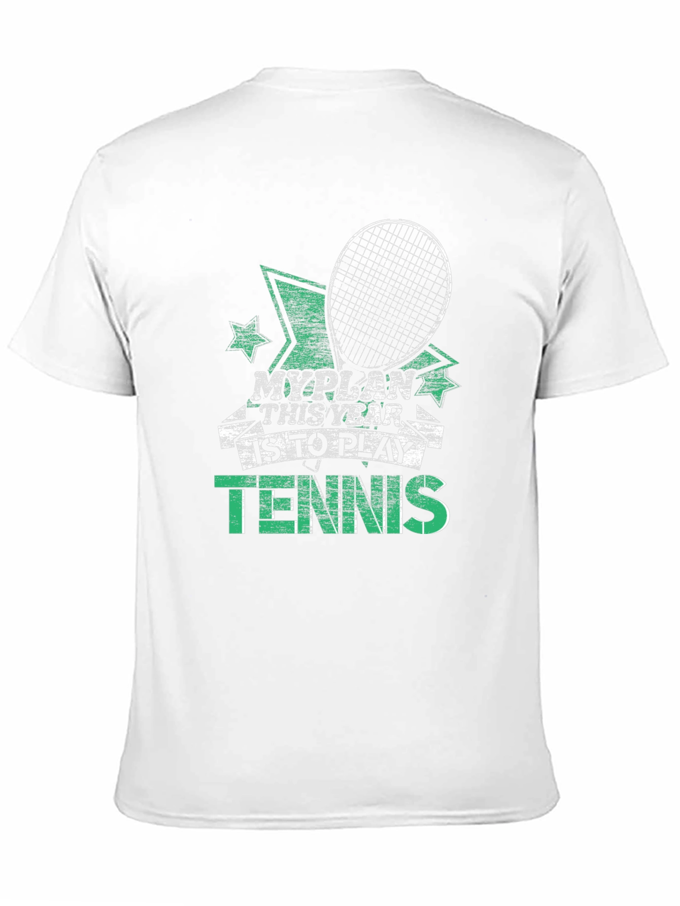 Tennis Player Black T-Shirt - My Plan This Year