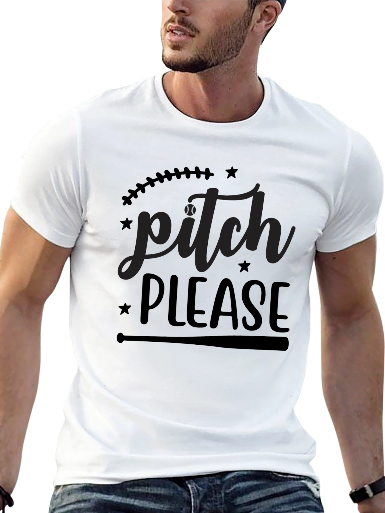 Pitch Please Graphic T-Shirt Baseball Lover Tee