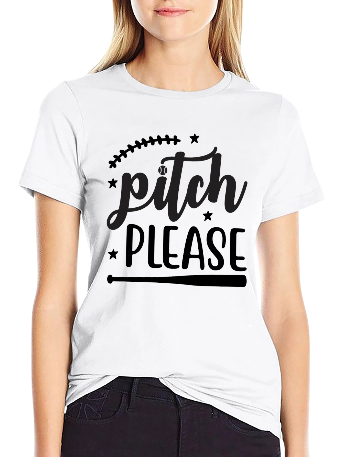 Pitch Please Graphic T-Shirt Baseball Lover Tee