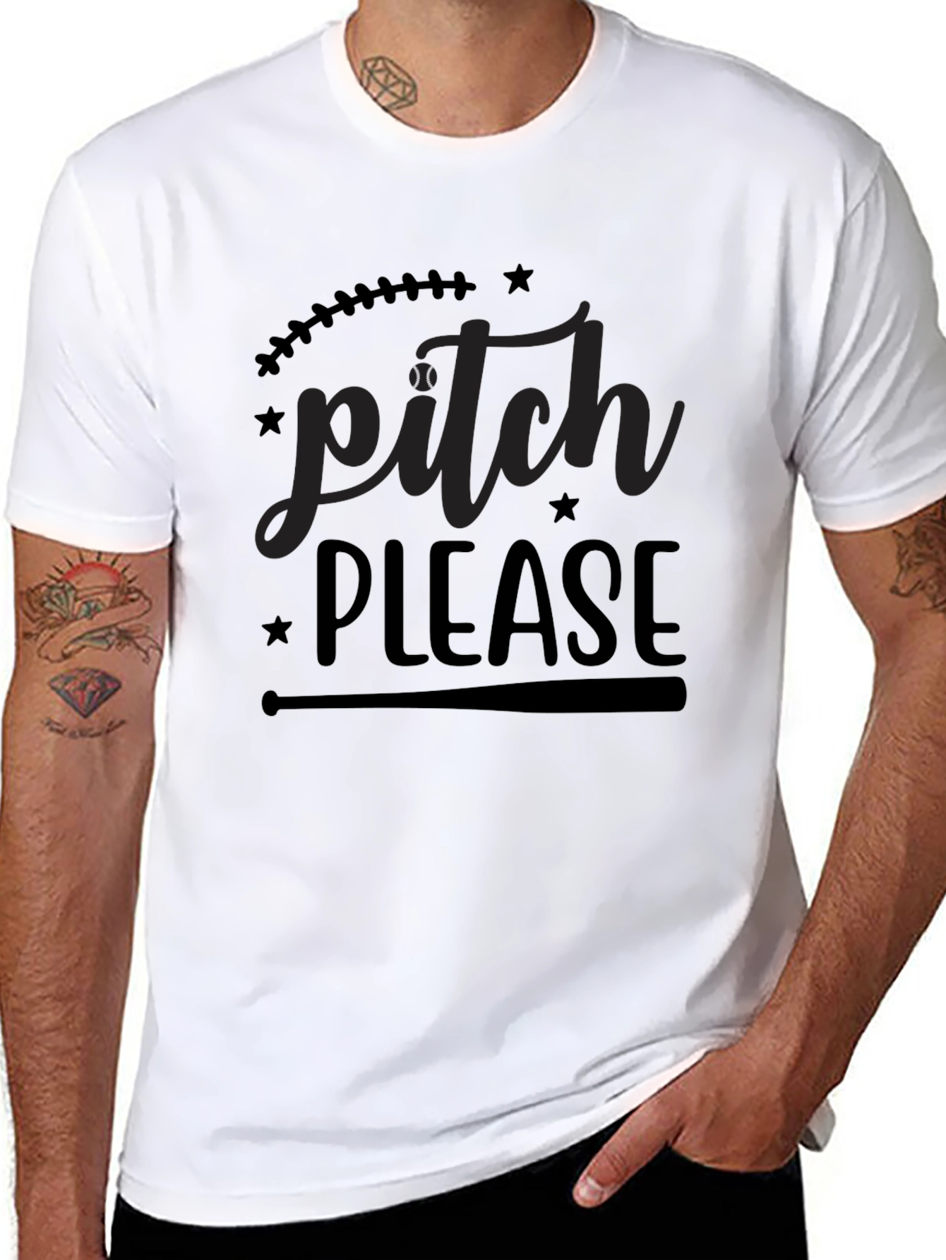Pitch Please Graphic T-Shirt Baseball Lover Tee