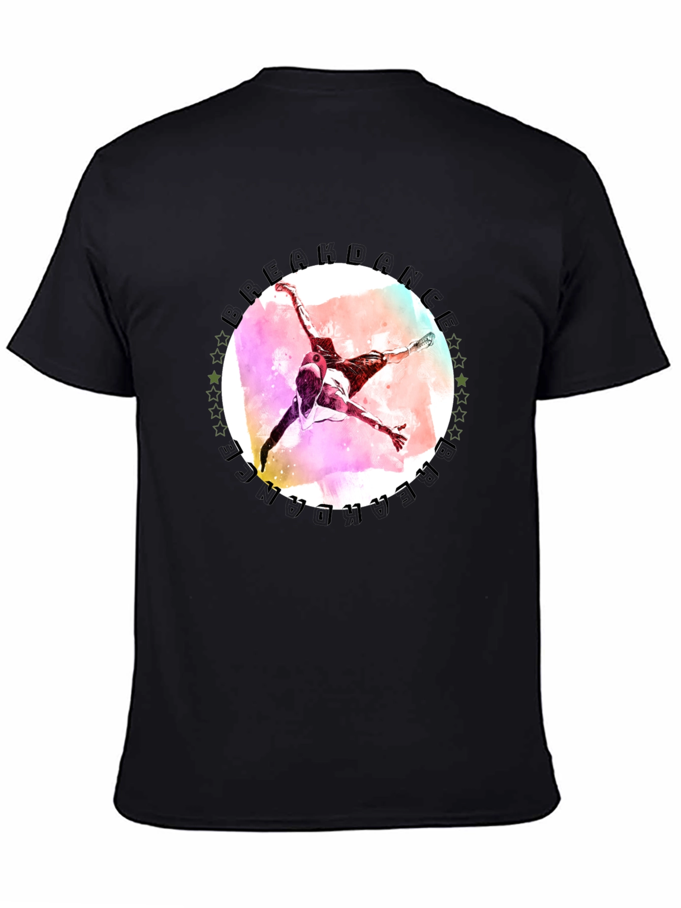 Freedance Graphic Tee - Artistic Mens Black T-Shirt